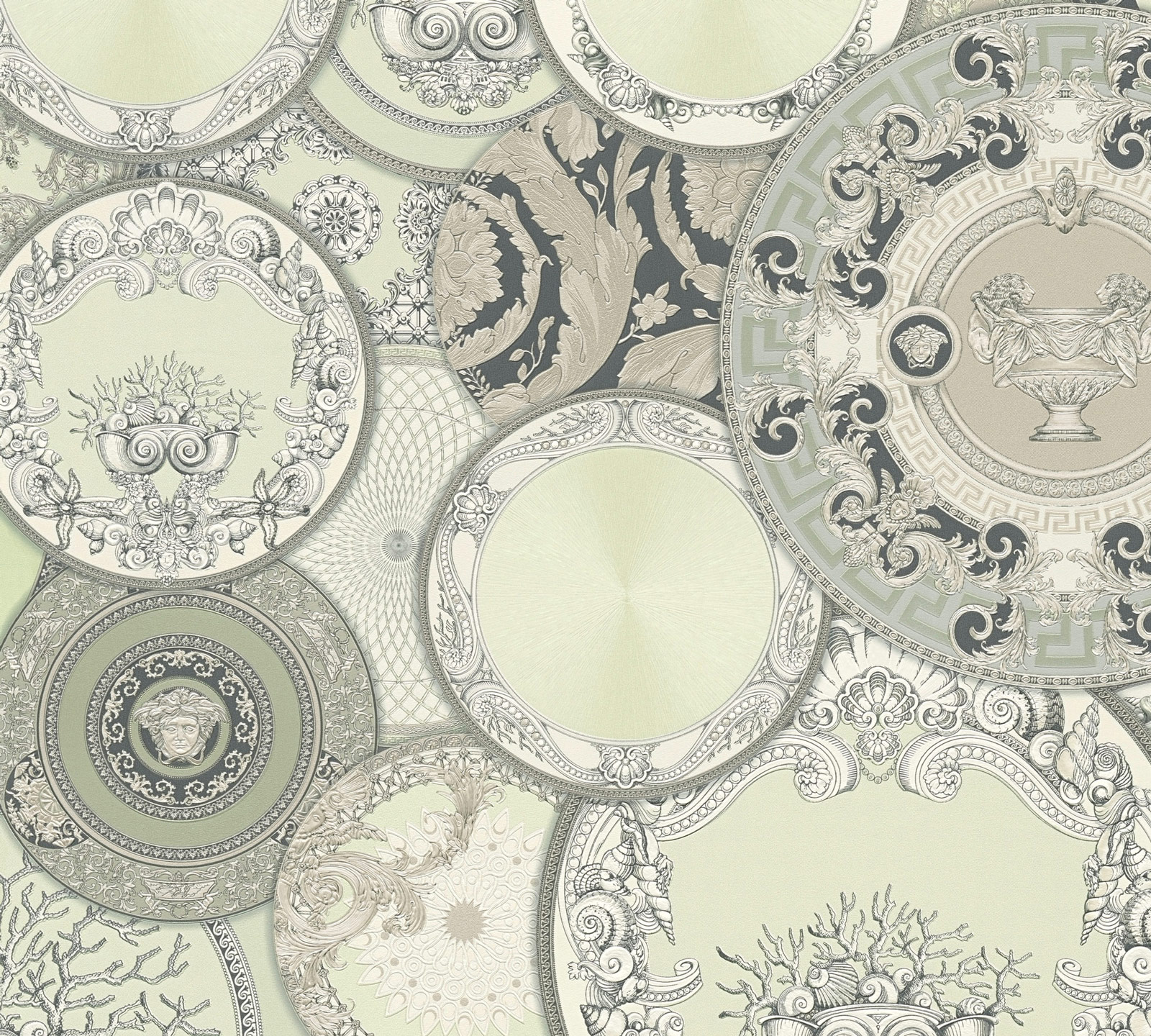 AS Vliestapete Versace 6 Barock Tapete Grün 791362