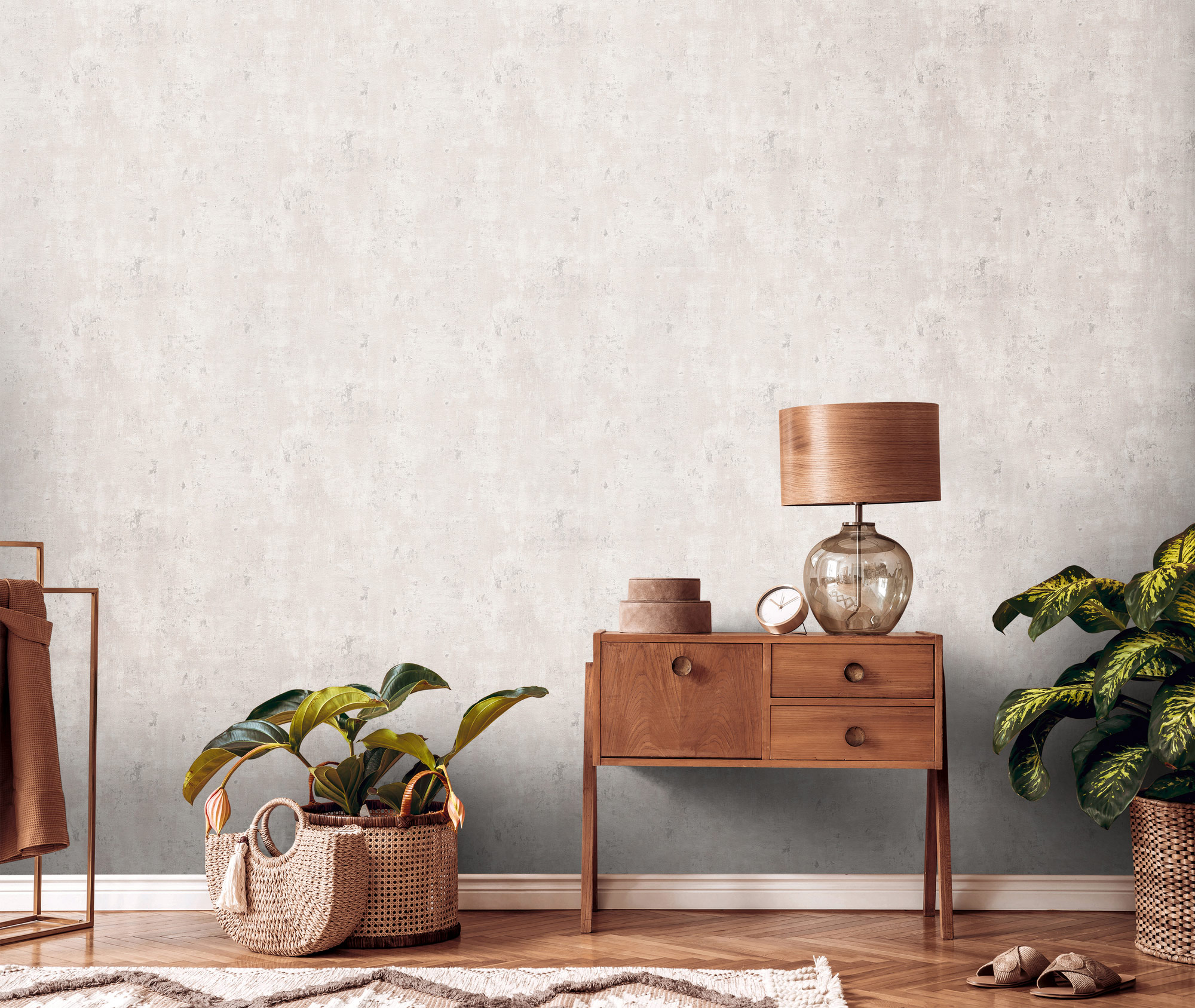 Livingwalls Vliestapete Stories of Life Putzoptik Weiß 39670