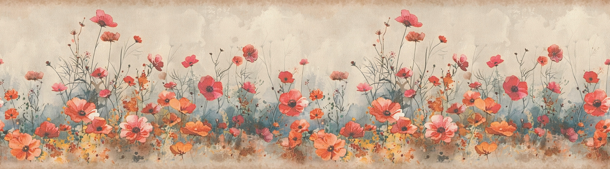 AS Borte Selbstklebende Bordüre Blumenbordüre Beige 787421 AS Borte Selbstklebende Bordüre Blumenbordüre Beige 787421