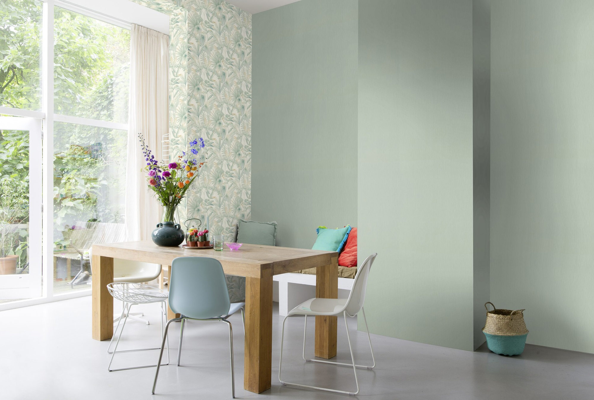 Rasch Vliestapete Country Charme Grün-Hellgrün 580914