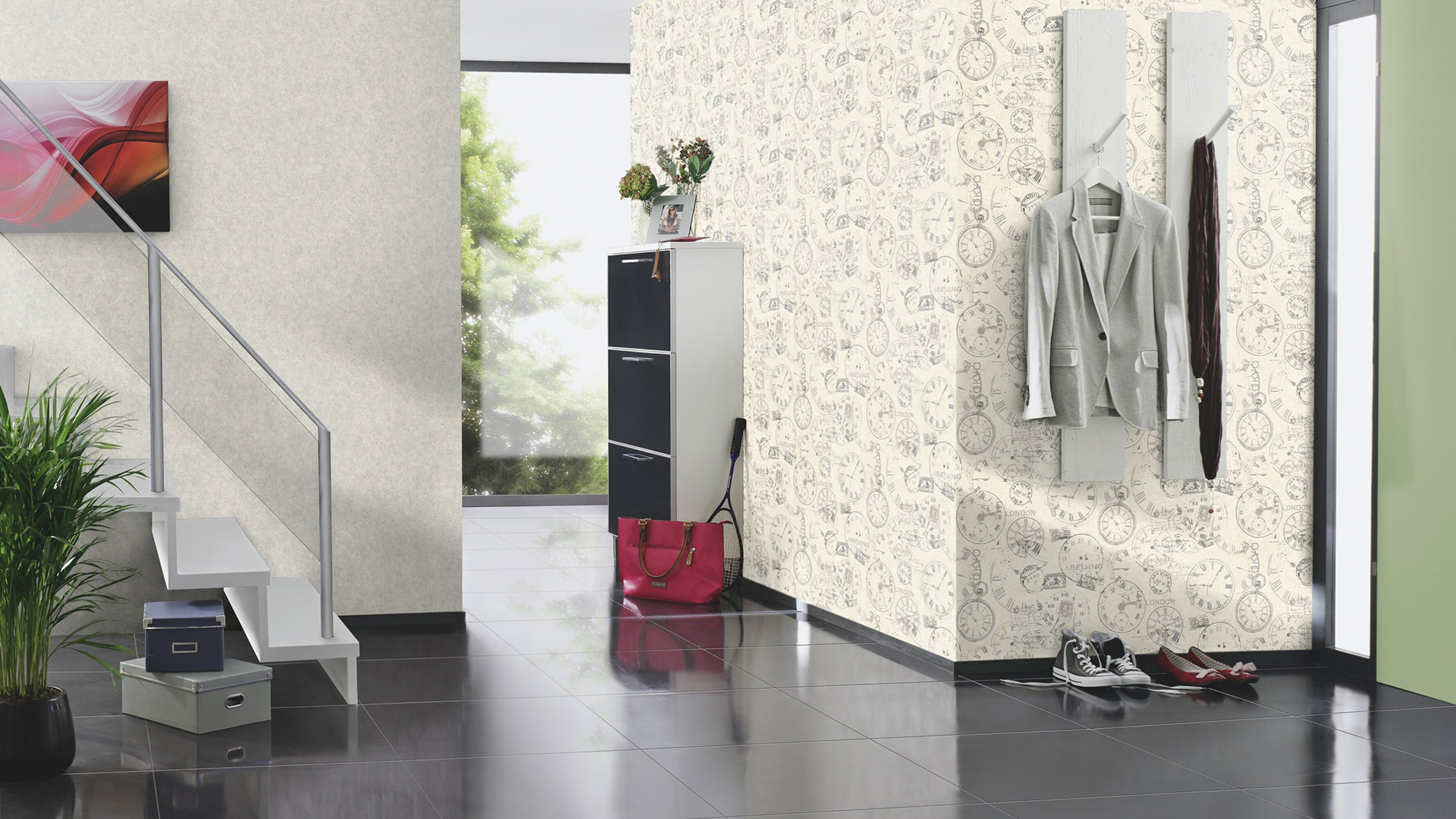 Rasch Vliestapete Welcome Home Grau-Betongrau 649321 Rasch Vliestapete Welcome Home Grau-Betongrau 649321