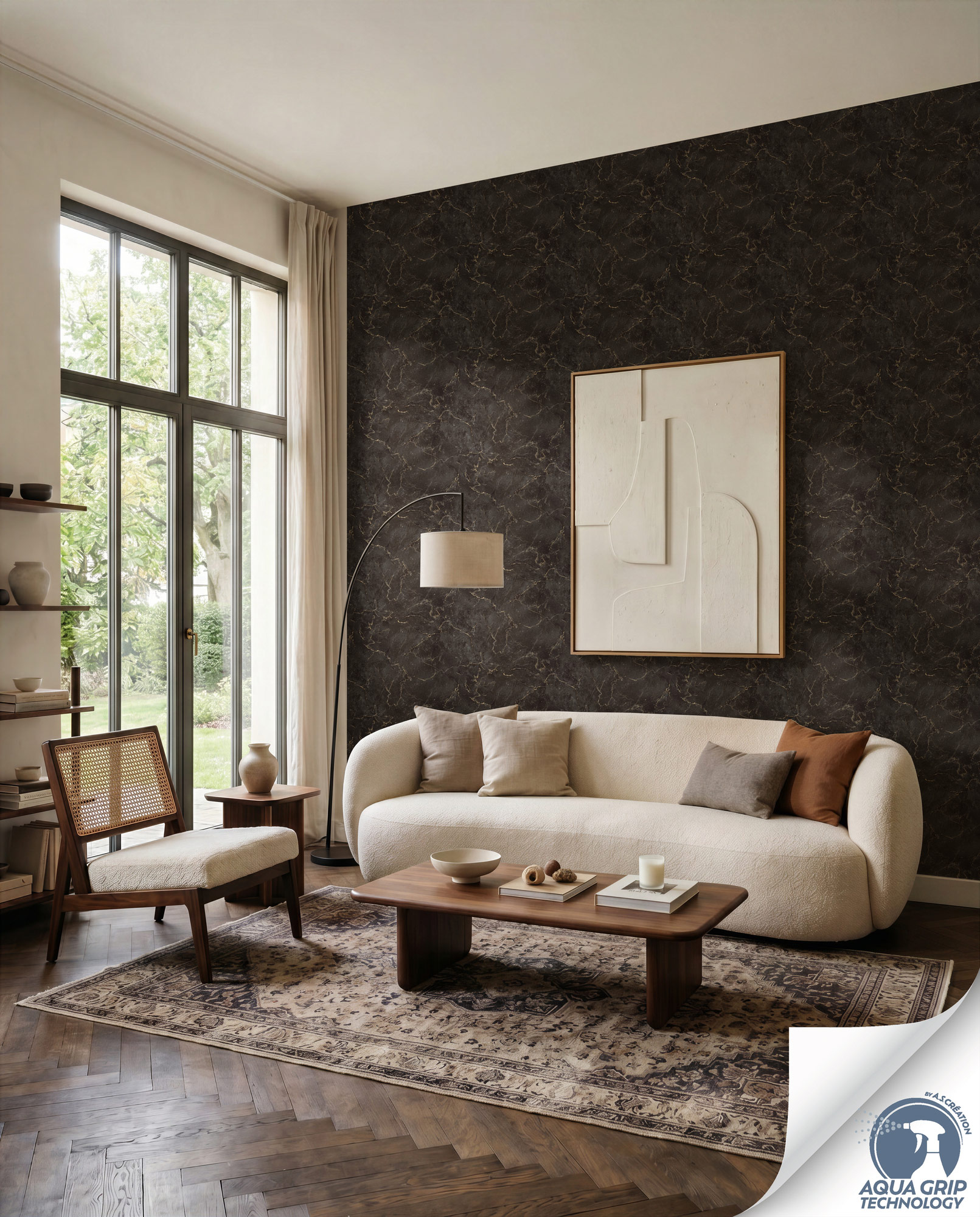 AS Vliestapete Cosiness Designdrop 2 Marmor Schwarz 792451