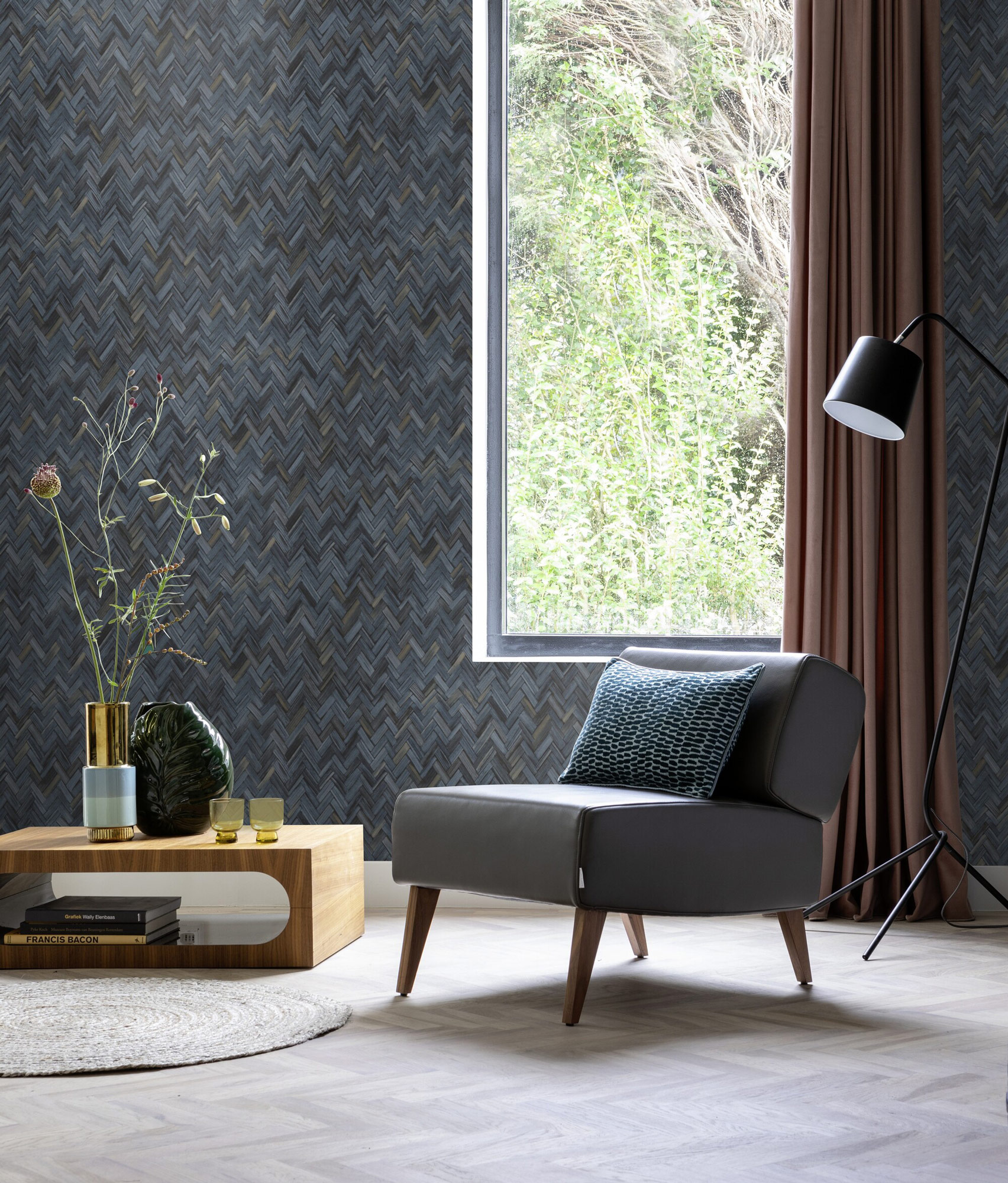 Rasch Vliestapete Beachhouse Blau-Dunkelblau 410389