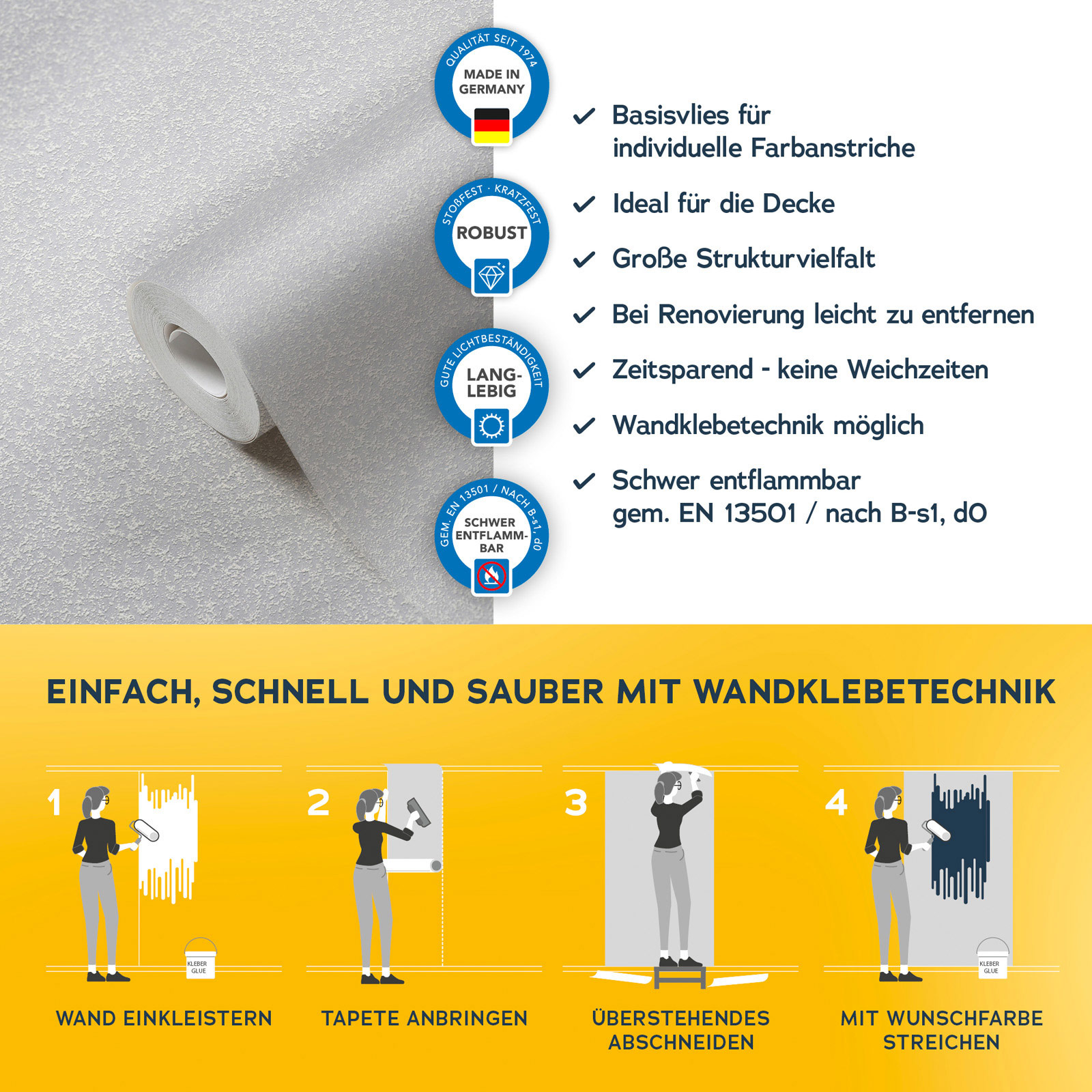 AS Vliestapete Meistervlies 8 überstreichbar 310811