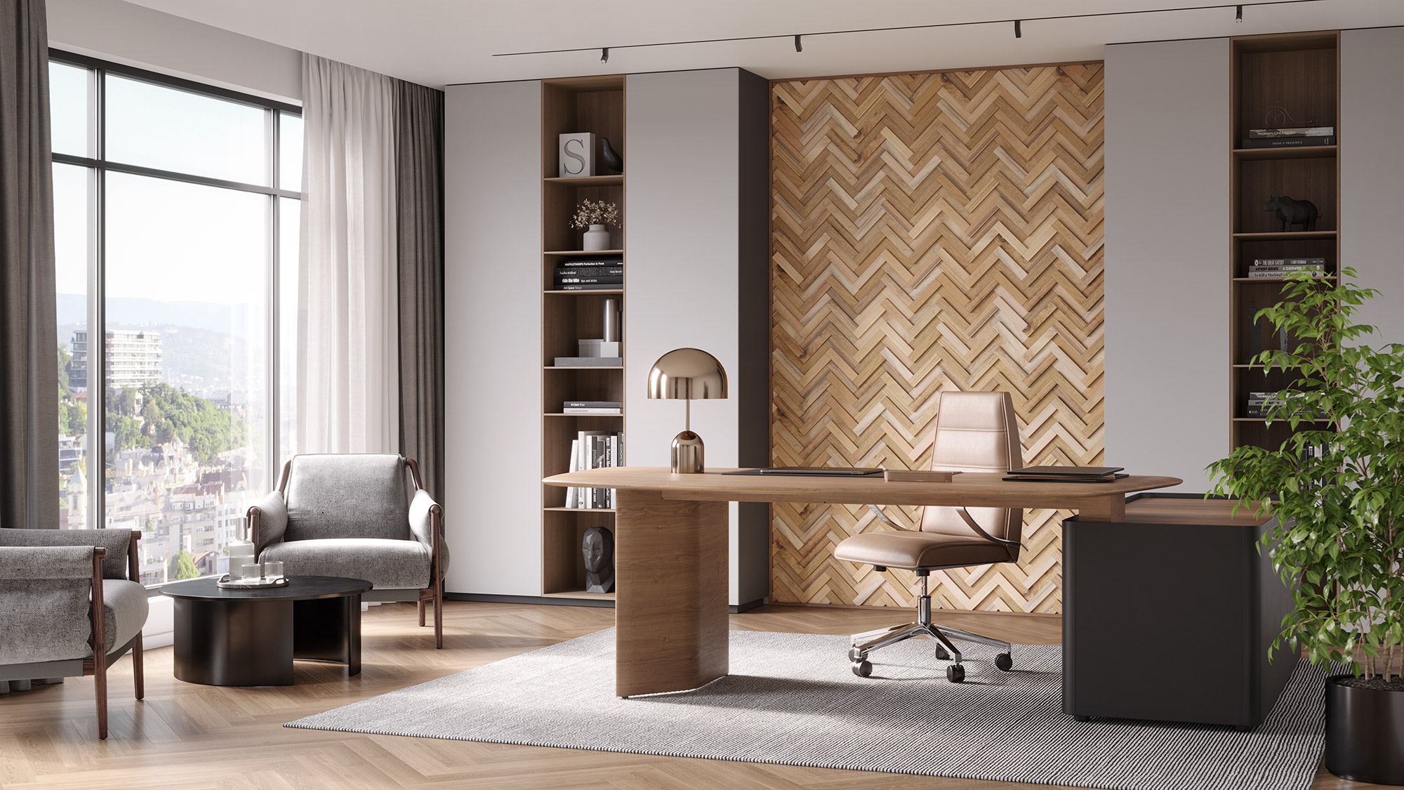 Wallsupply 3D Holz Wandpaneel UltraWood TeakHerringbone 6 St