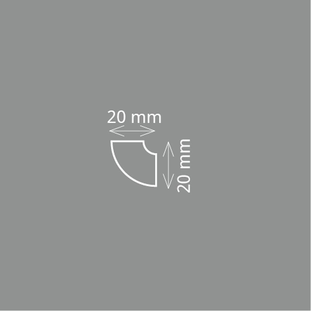 Homestar Stuckleiste Styropor Zierleiste D 20 | weiss