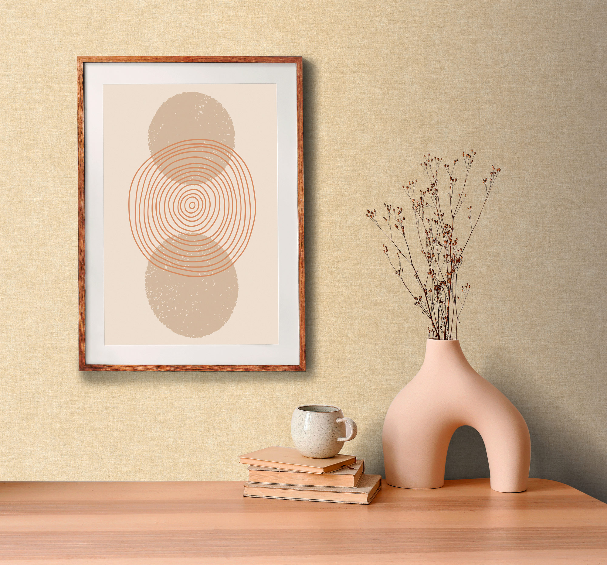 AS Vliestapete MS Hot Spots Unis Beige 395655