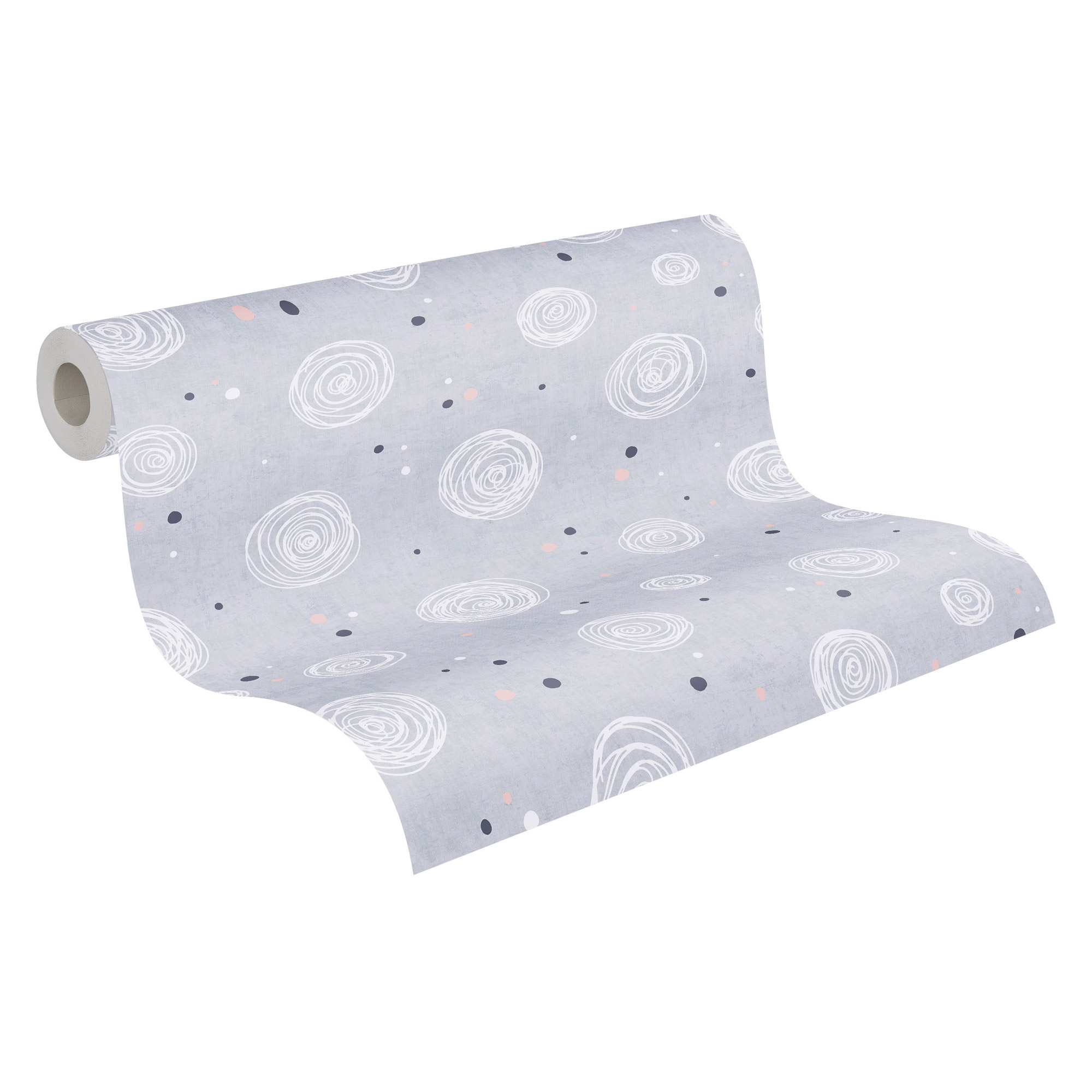 AS Vliestapete Lilly & Luis Kreise Grau 771391