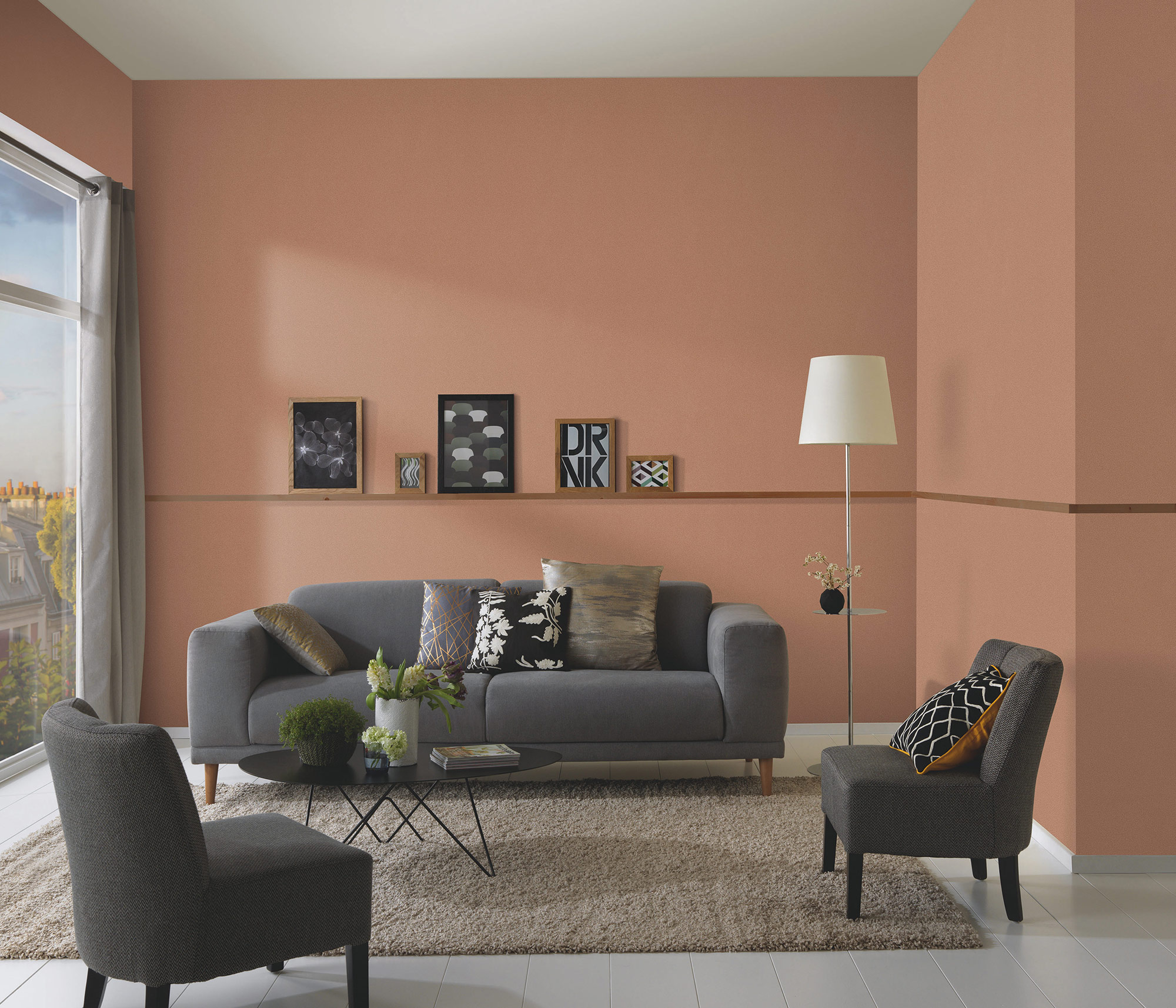 Erismann Vliestapete Elle 3 bronze Unis 1033548