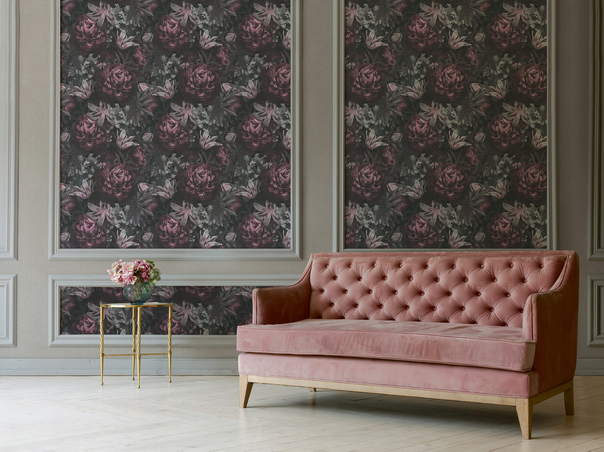 AS Vliestapete PintWalls Florale Tapete Grau 385093
