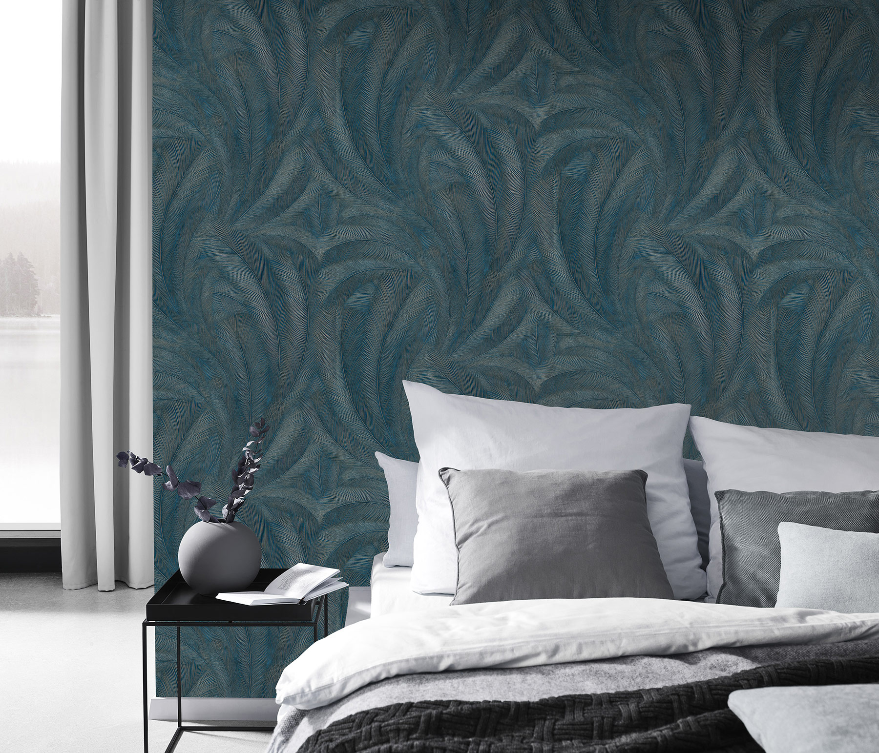 Erismann Vliestapete Elysium petrol 1047619