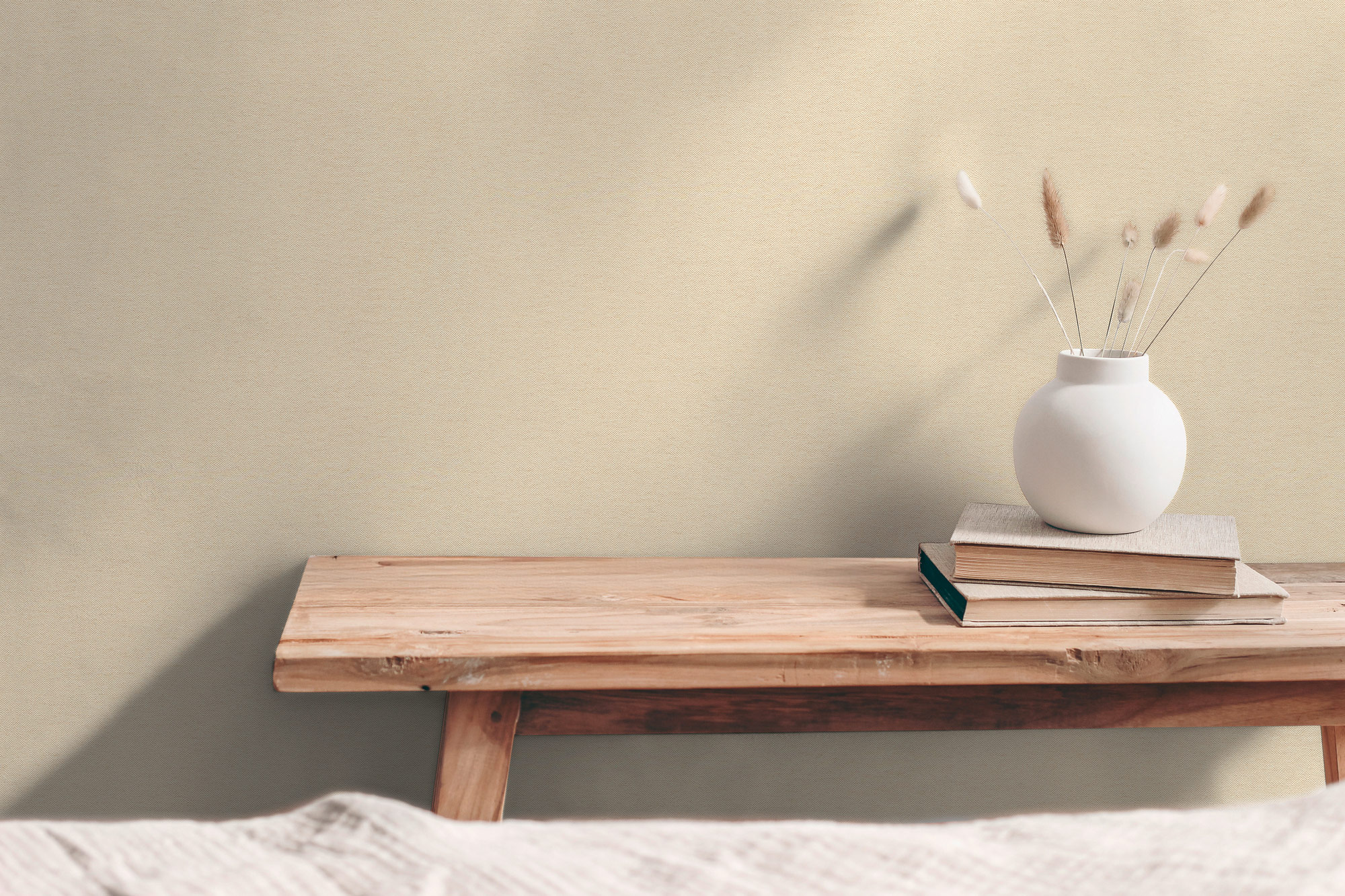 AS Vliestapete Hygge 3 Uni Creme 790993