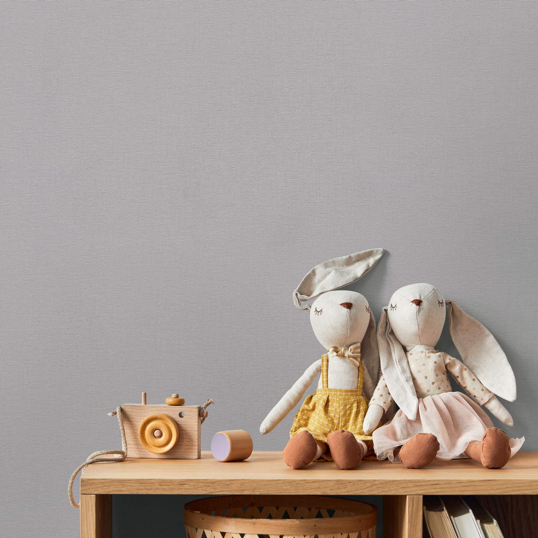AS Vliestapete Kids Studio Unitapete Grau 791937