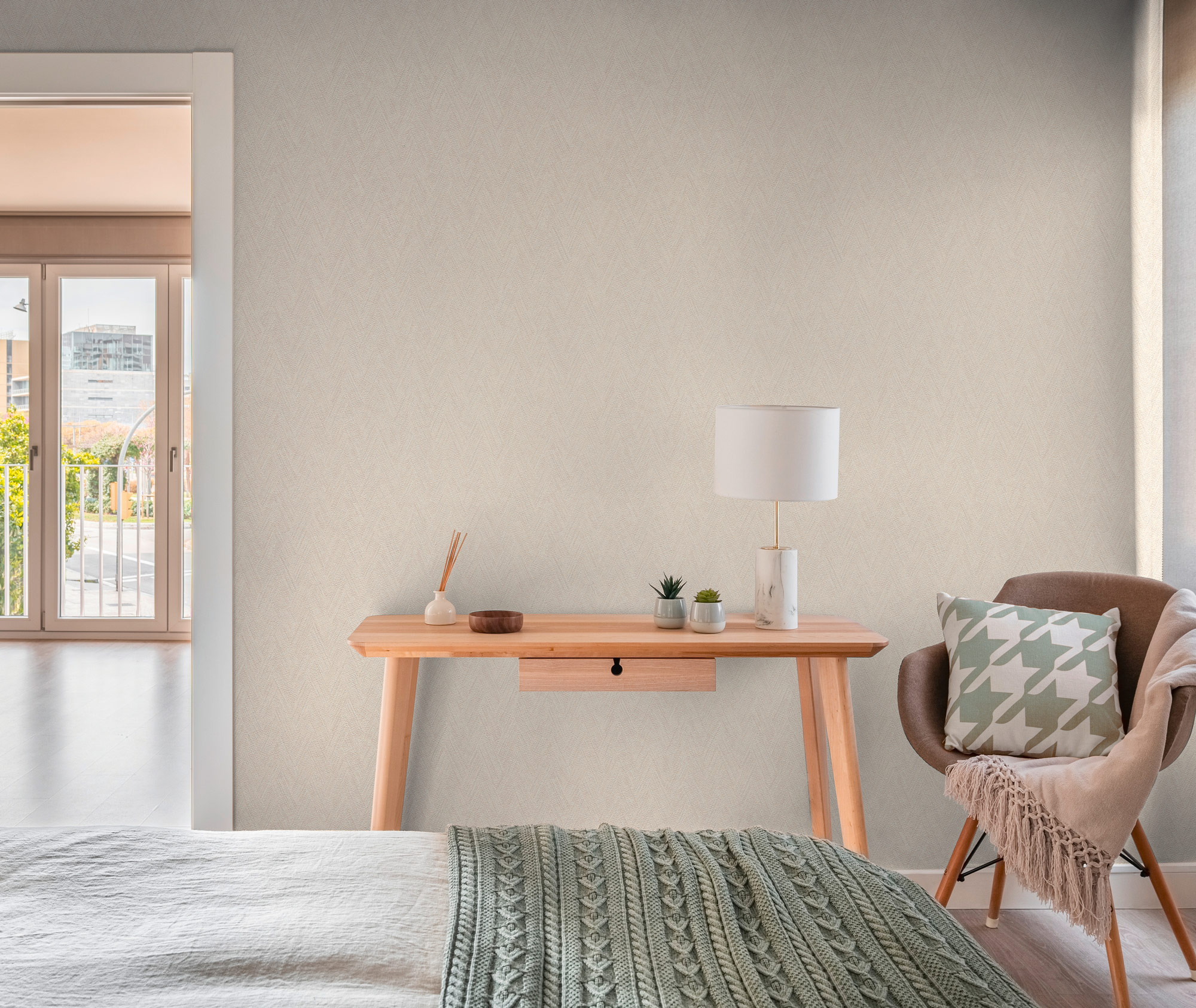 AS Vliestapete Hygge 3 Struktur Weiß 790922