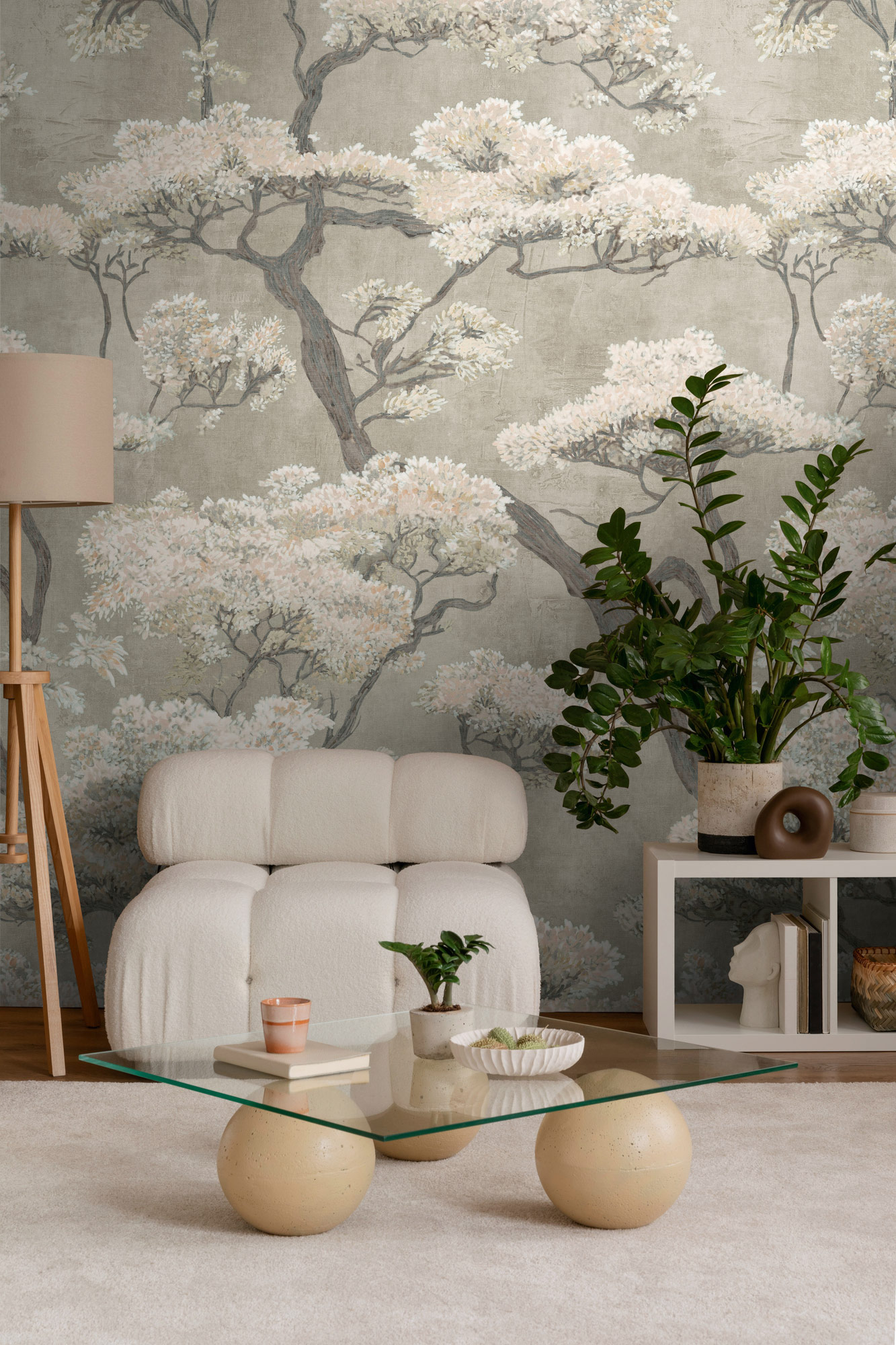 AS Fototapete The Wall 4 Blüten Creme 792482