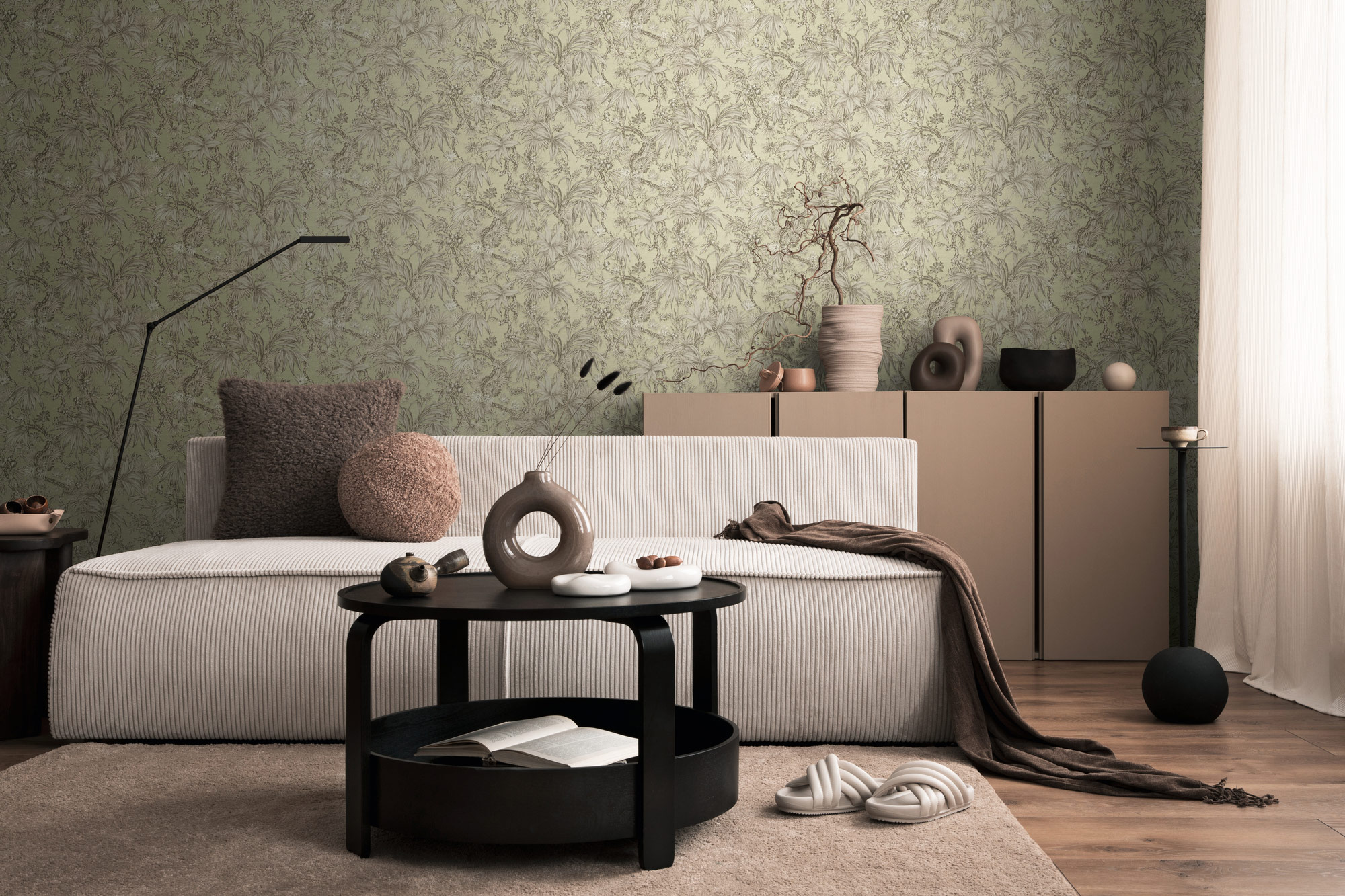 AS Vliestapete History of Art 2 Floral Grau 790475