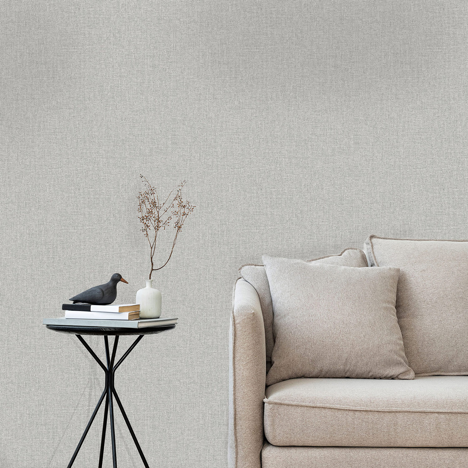 Hohenberger Vliestapete Artist Textile Plain Grey 27297