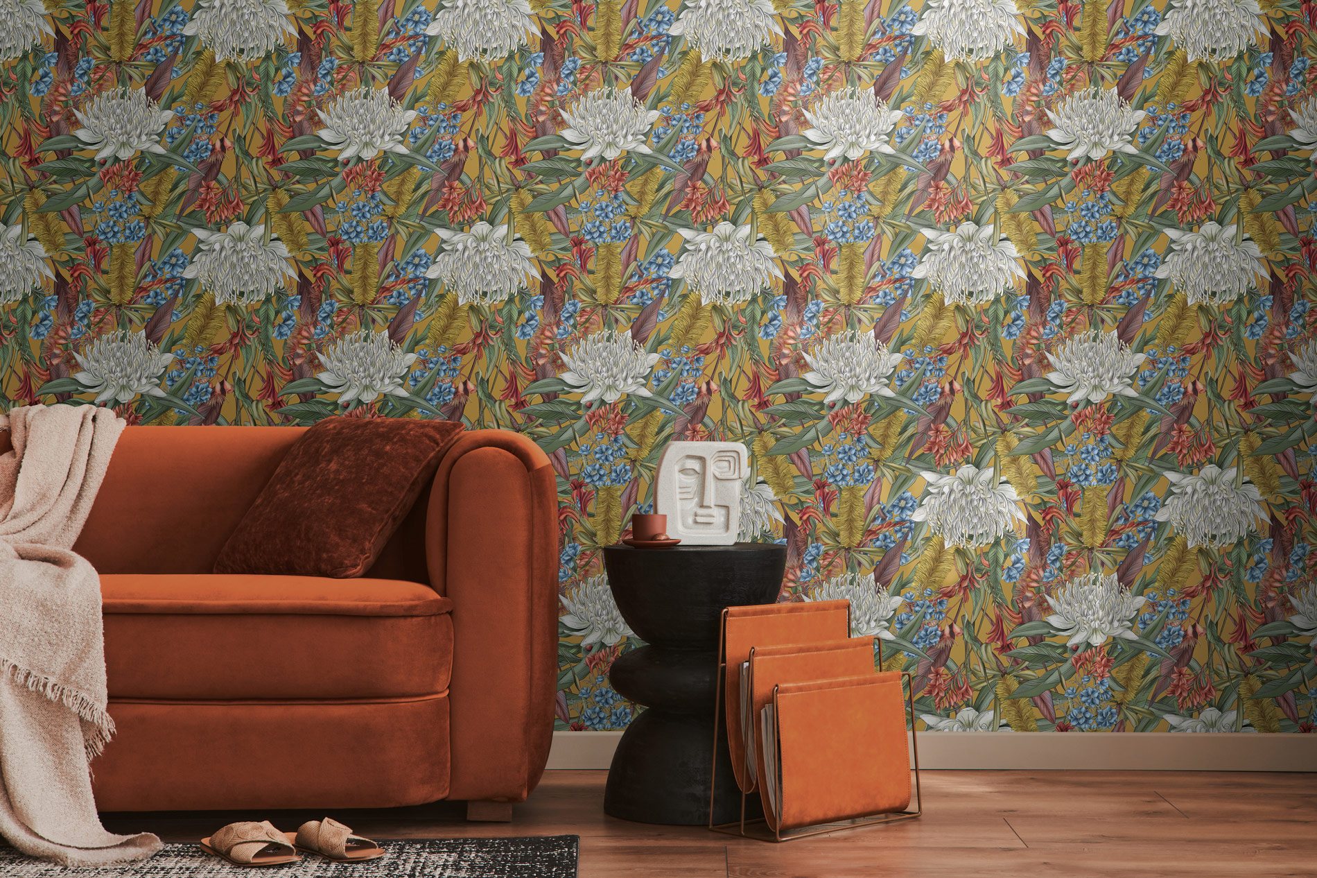 Livingwalls Vliestapete Drawn Into Nature Blumen 394284