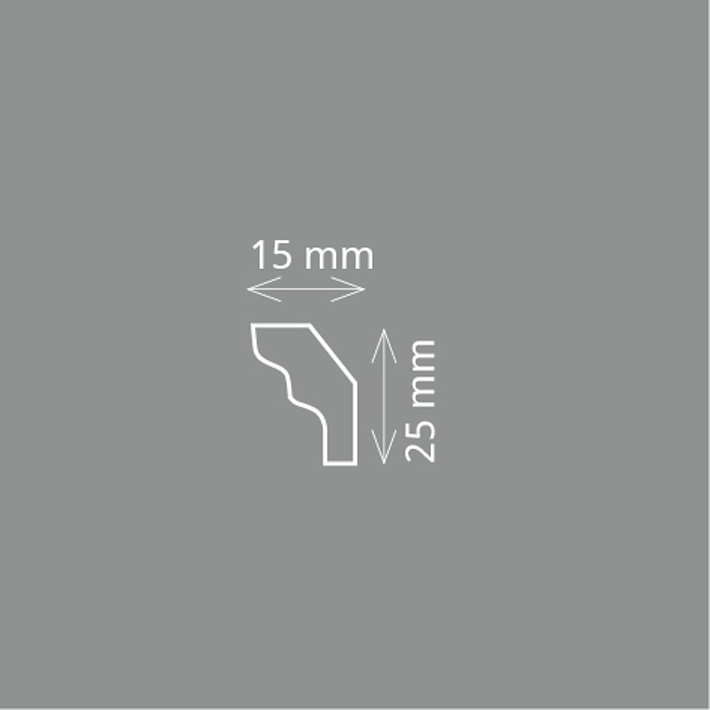 Homestar Stuckleiste Styropor Zierleiste S 25 | weiss