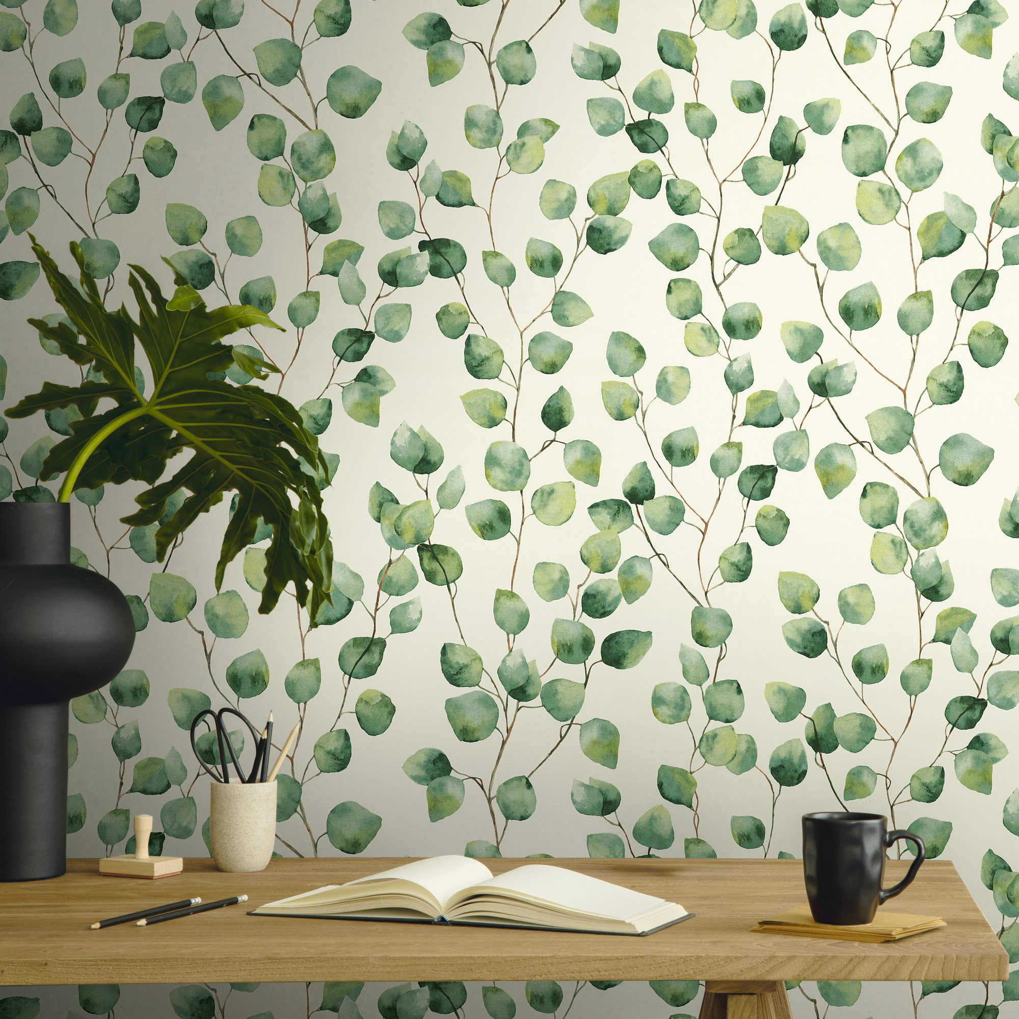 AS Création Vliestapete Greenery Blätter grün 370441