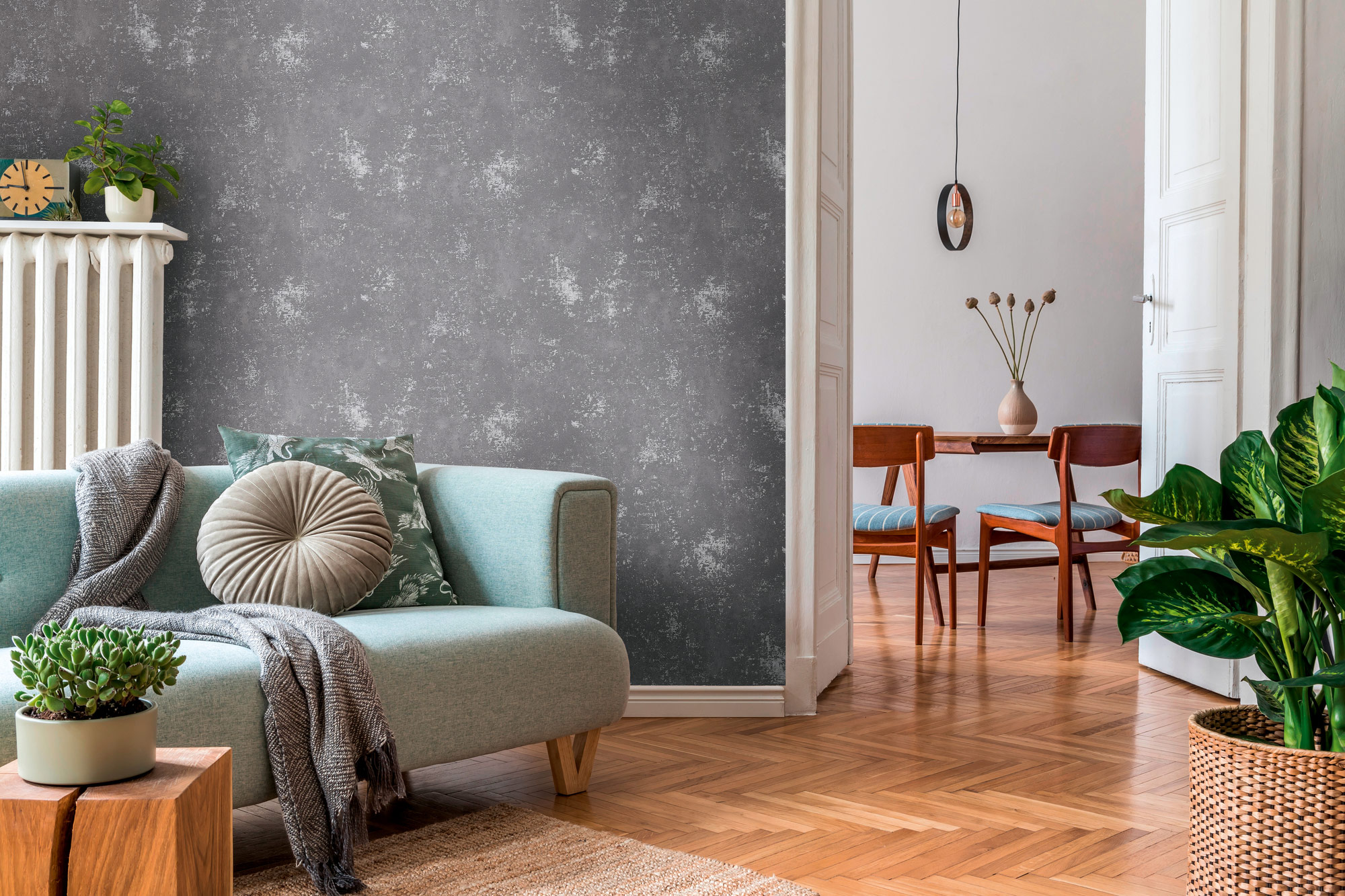 AS Vliestapete The BOS grau Strukturtapete 388324