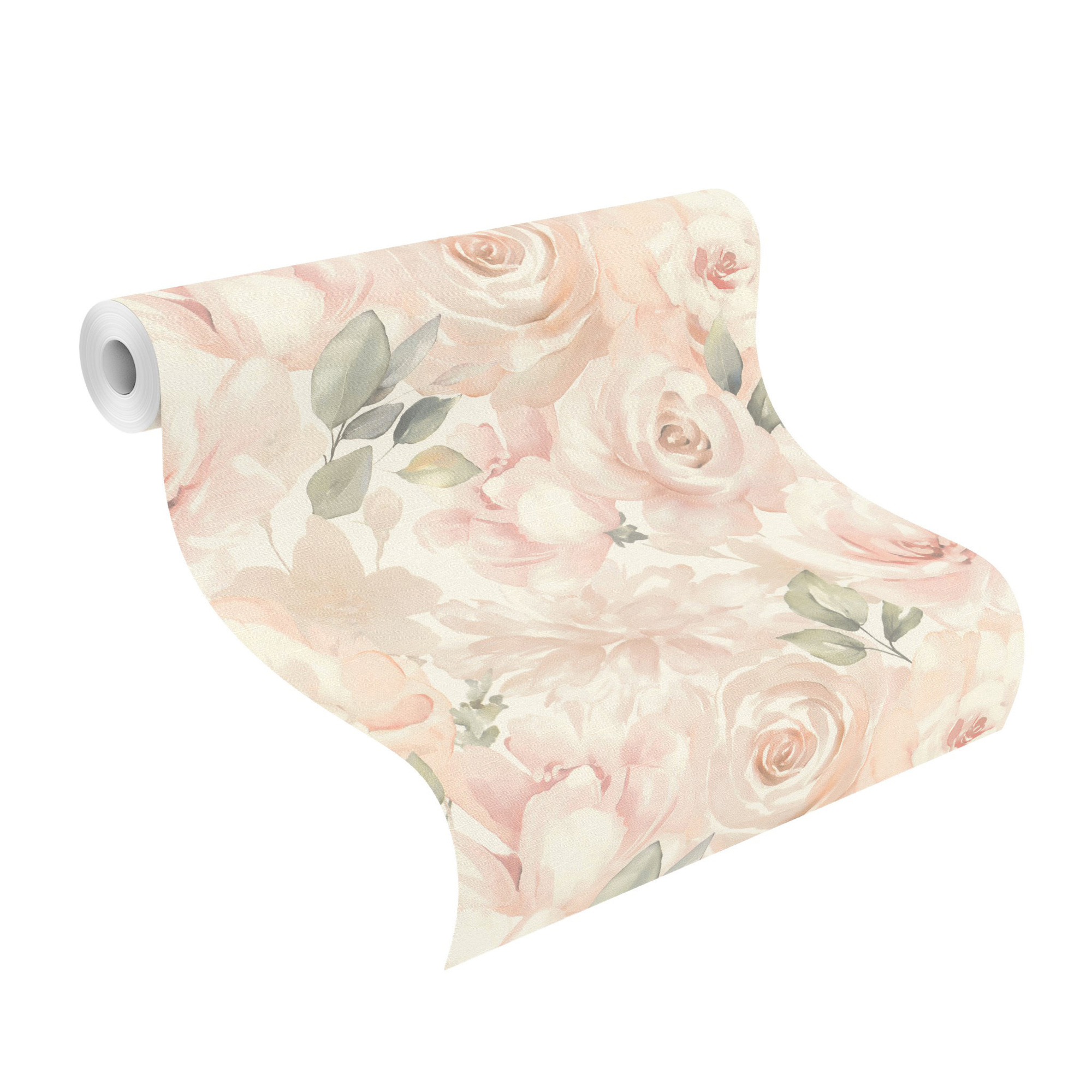 Rasch Vliestapete Peonies Rosa Blumen 582314