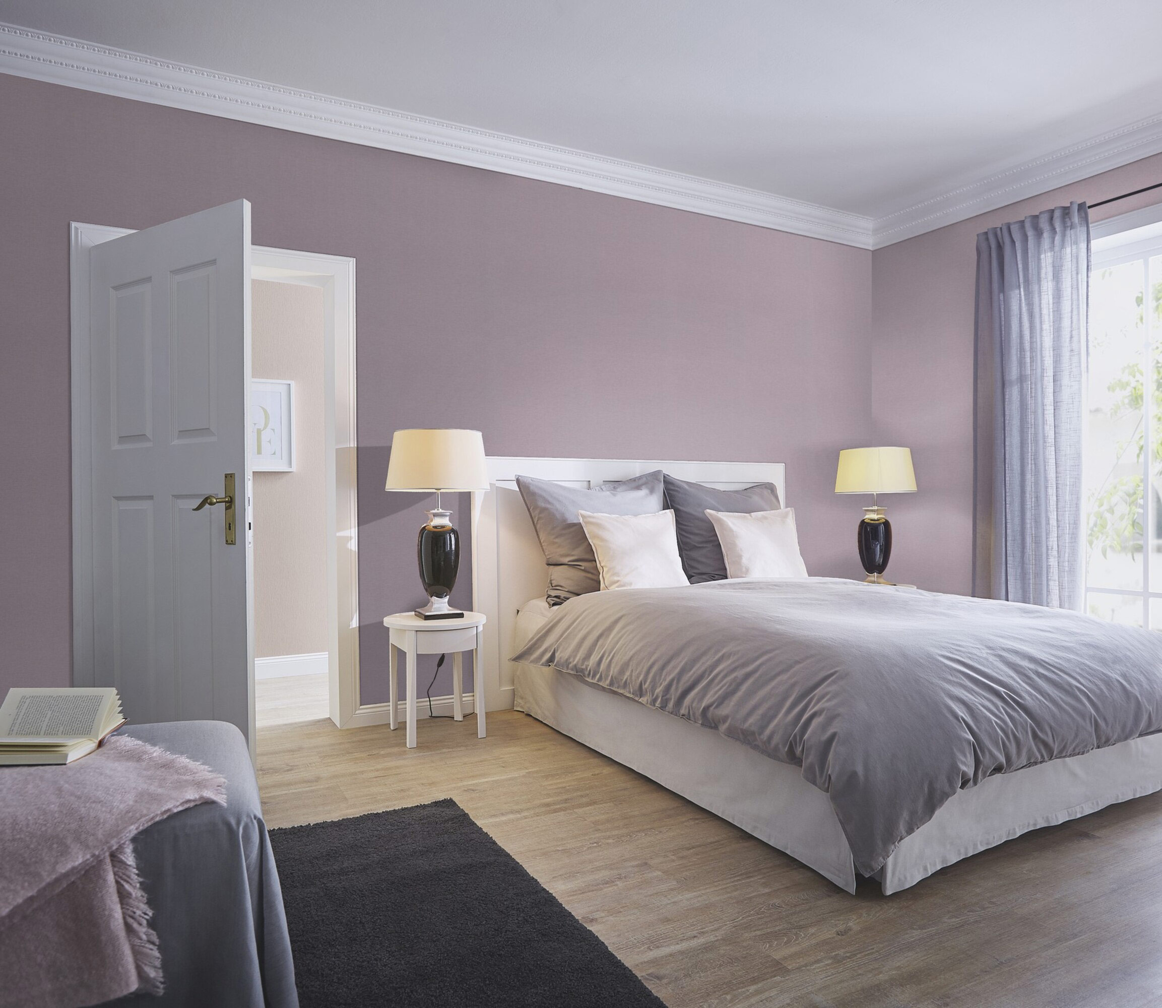 Rasch Vliestapete Country Charme Lila 448535