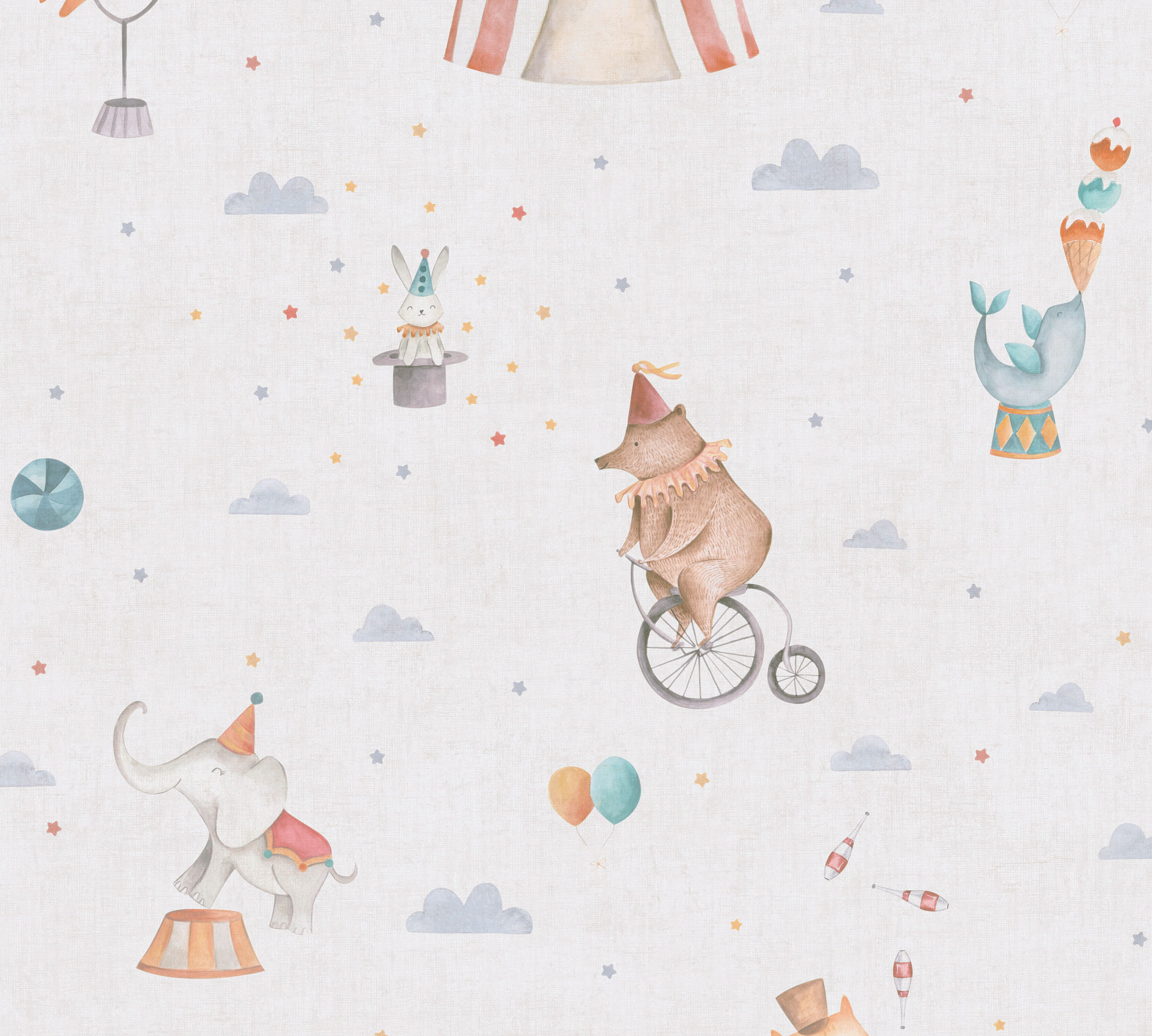 AS Vliestapete Lilly & Luis Zirkus Bunt Tiere 771481 AS Vliestapete Lilly & Luis Zirkus Bunt Tiere 771481