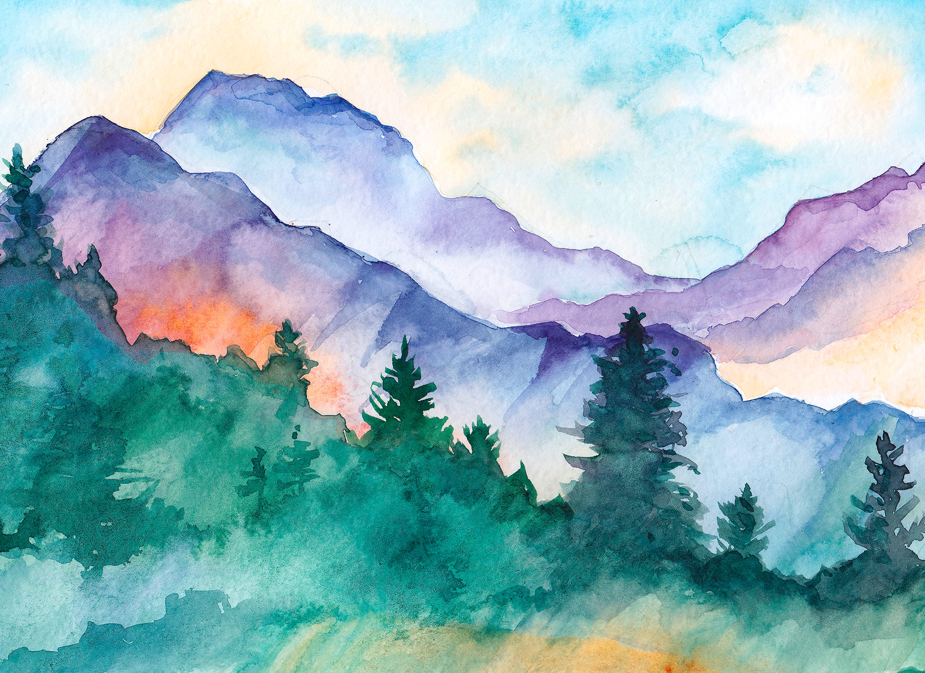 AS Fototapete Designwalls 2 Landschaft Berge Wald DD123686