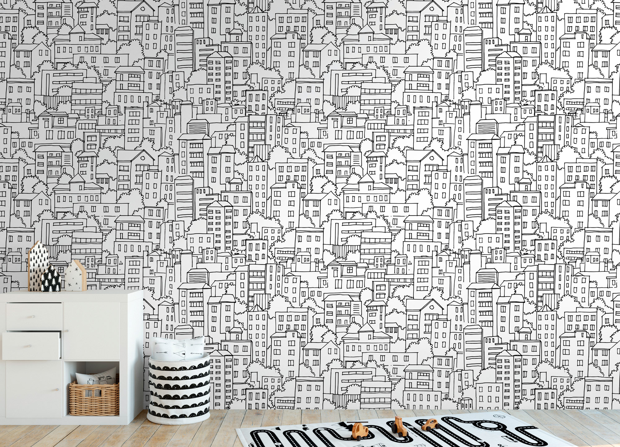 Livingwalls Vliestapete The Wall 3 Häuser 398601