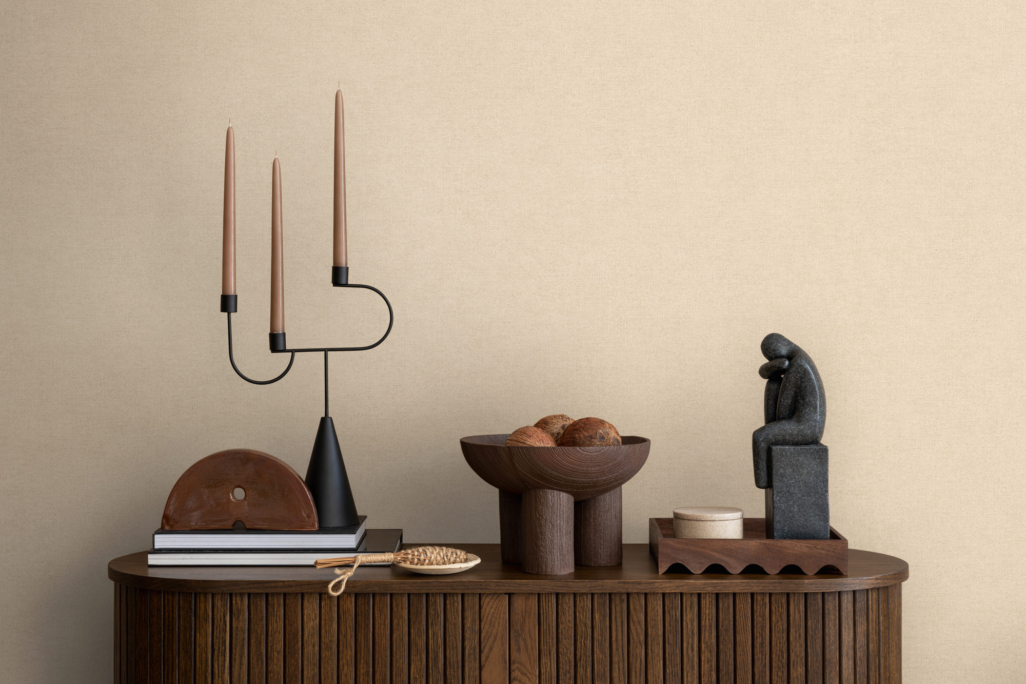 AS Vliestapete MS Hot Spots Unis Beige 367216