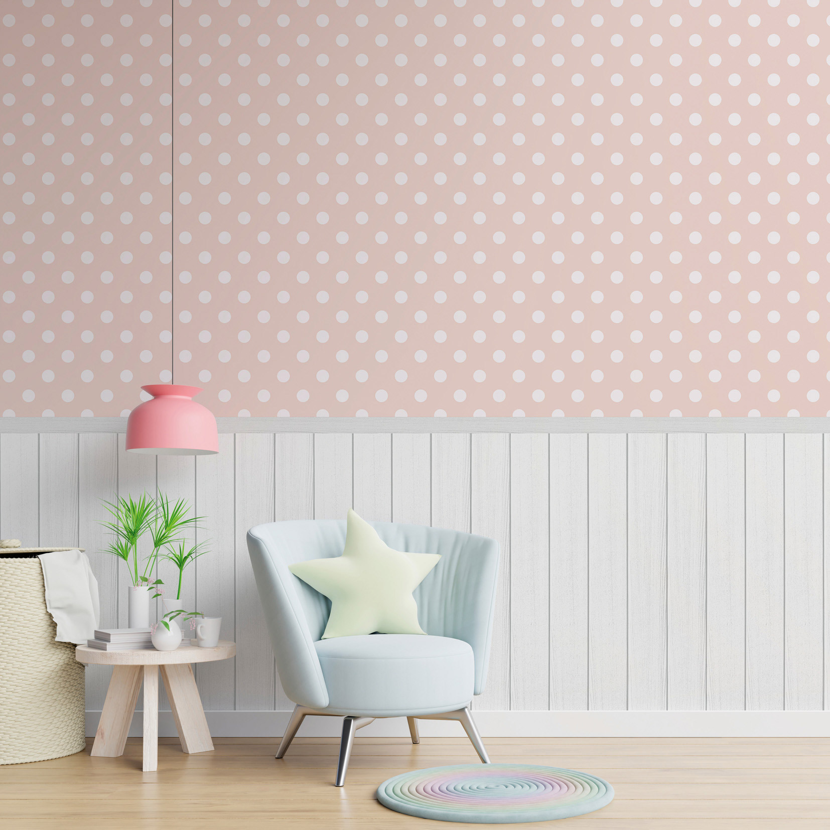 AS Vliestapete Wallpanel grau Punkte 398061