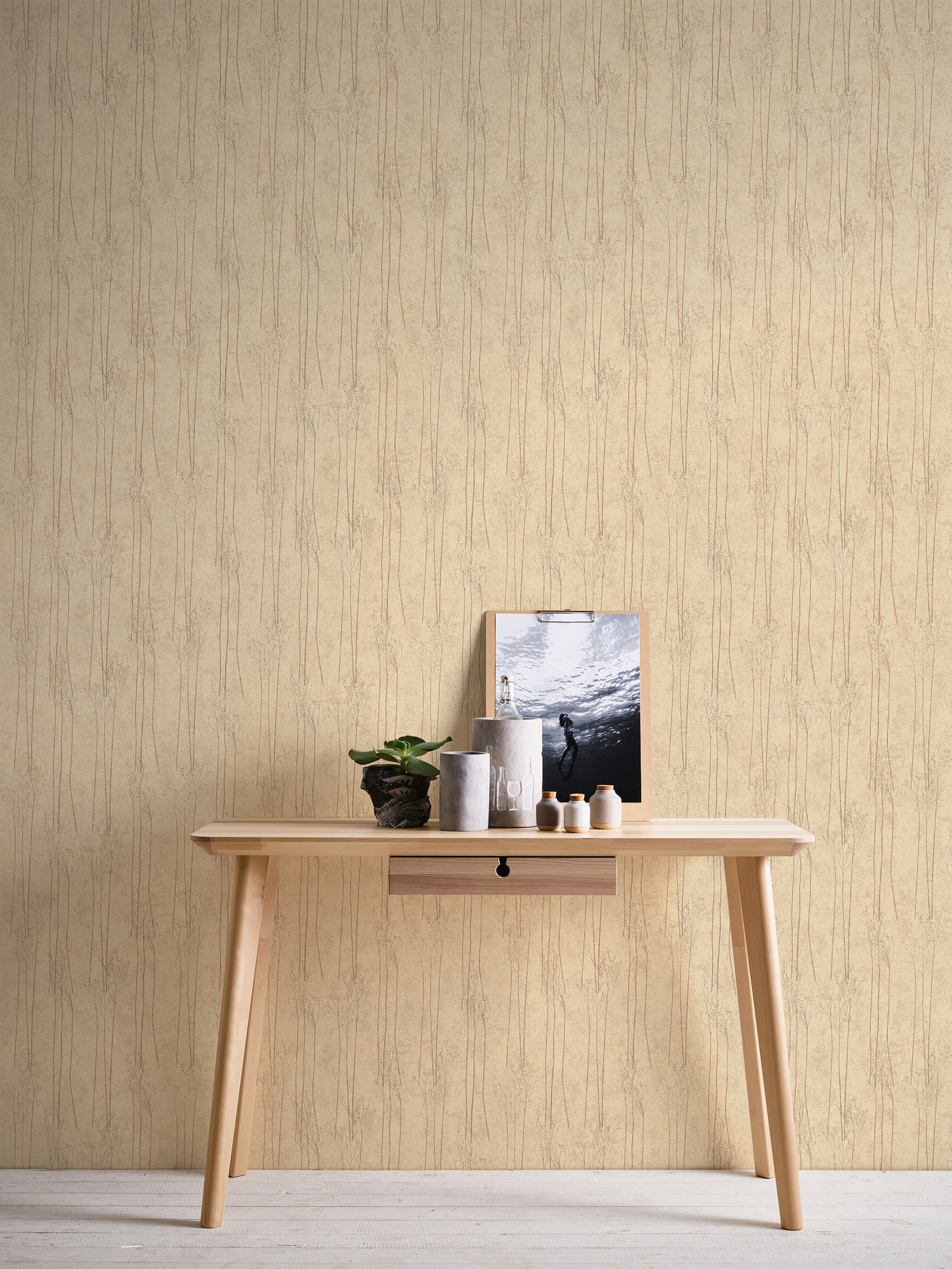 AS Vliestapete #Hygge Pampasgras Braun 386141