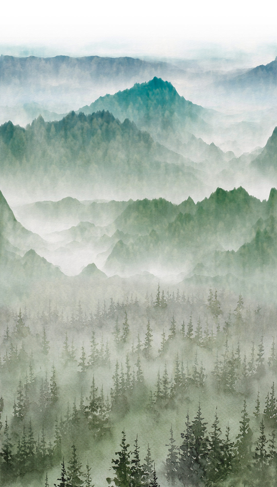 Grandeco Wandbild Eine Rolle ein Motiv 2 Berge A73601