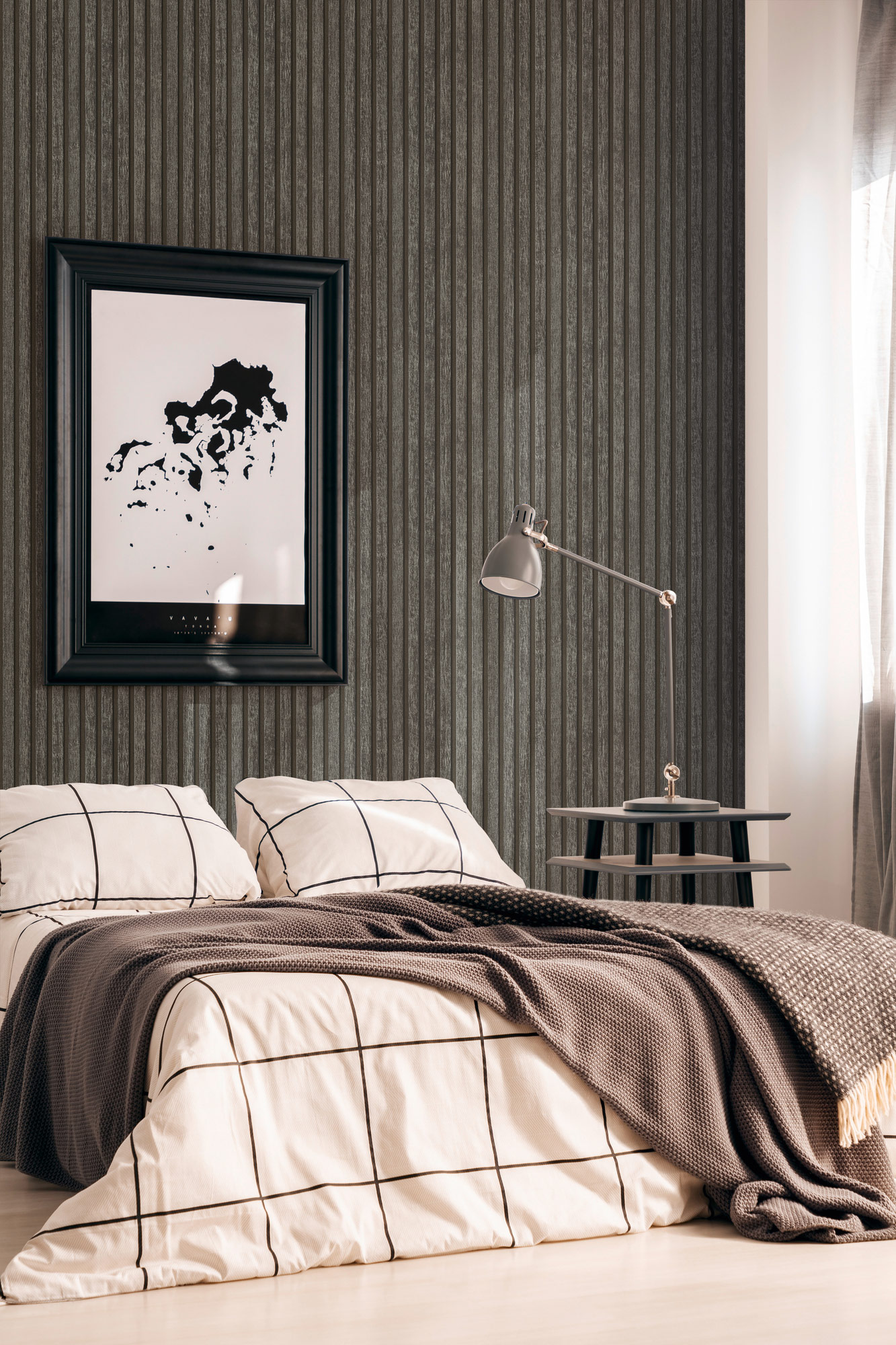 AS Vliestapete Holzpaneele Profi 2024 Dunkelgrau 790416