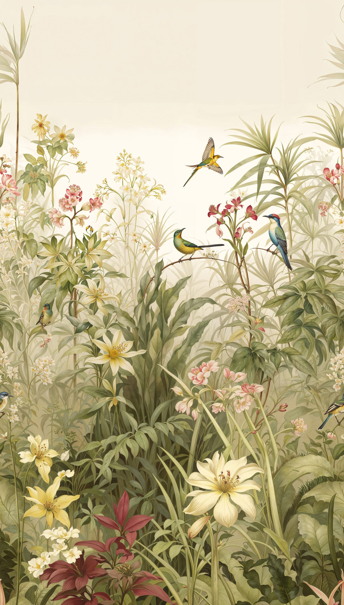 AS Fototapete The Wall 4 Vögel Beige 792466