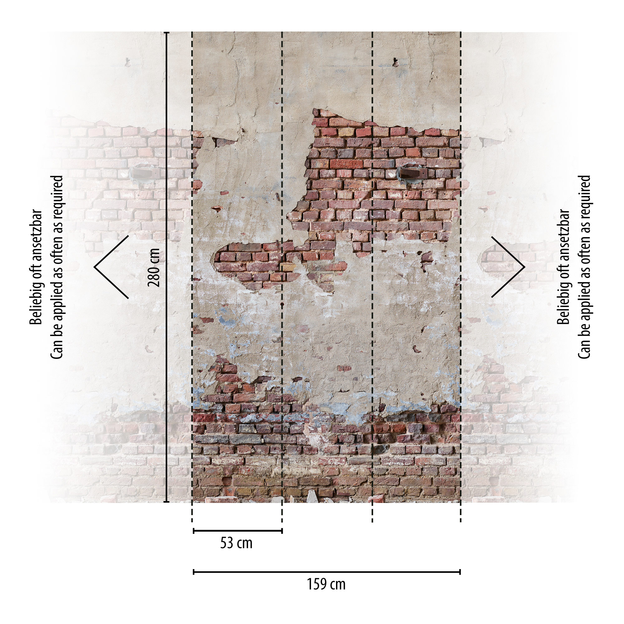 Livingwalls Vliestapete The Wall II Steinwand 392561