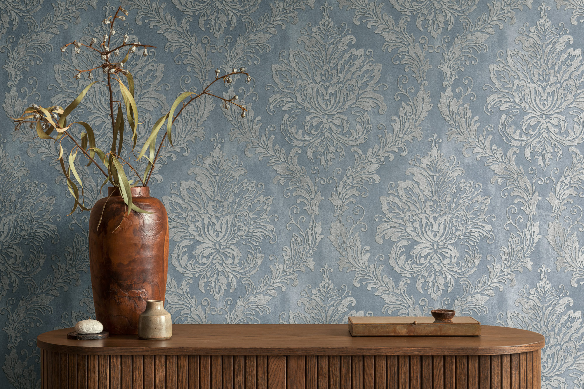 AS Vliestapete History of Art 2 Ornament Blau 790491