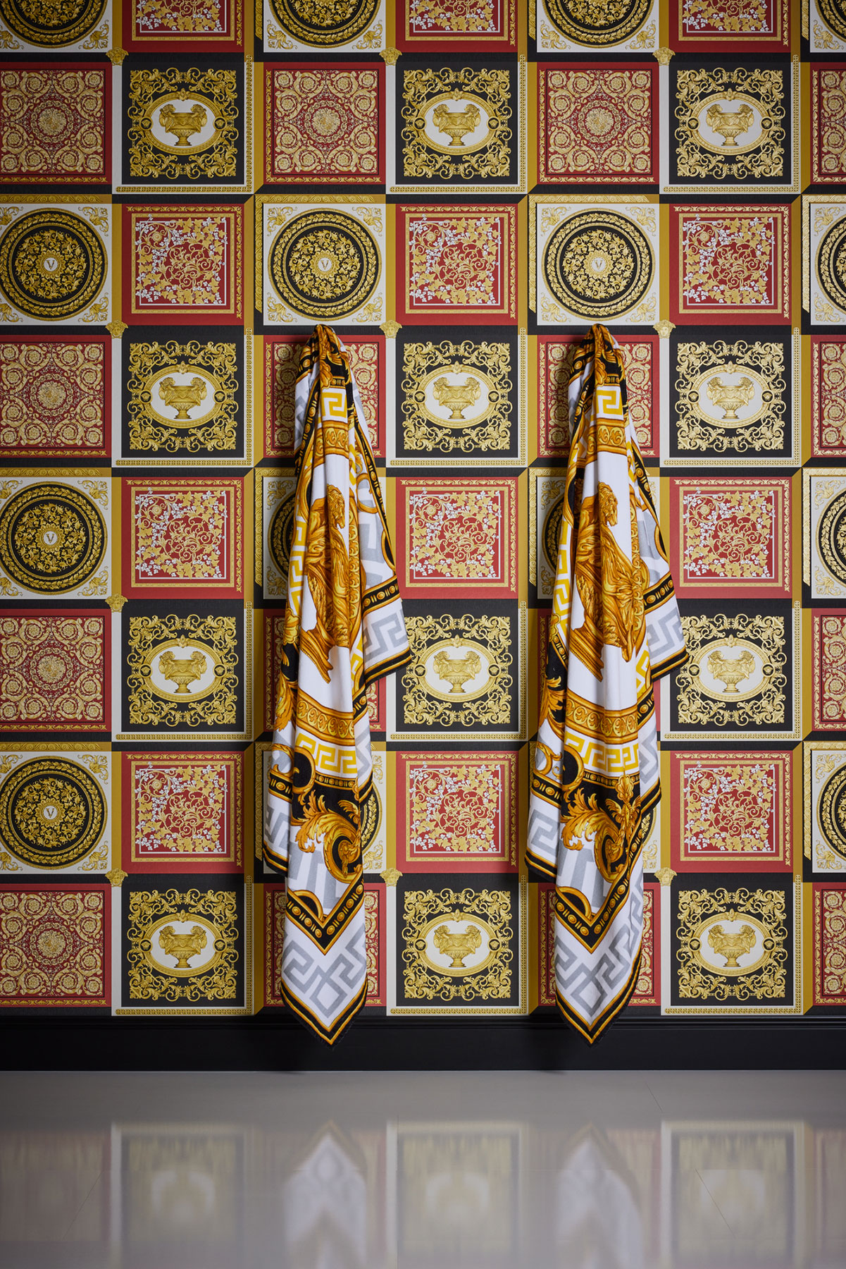 AS Vliestapete Versace 5 Barock Tapete Gold 387046