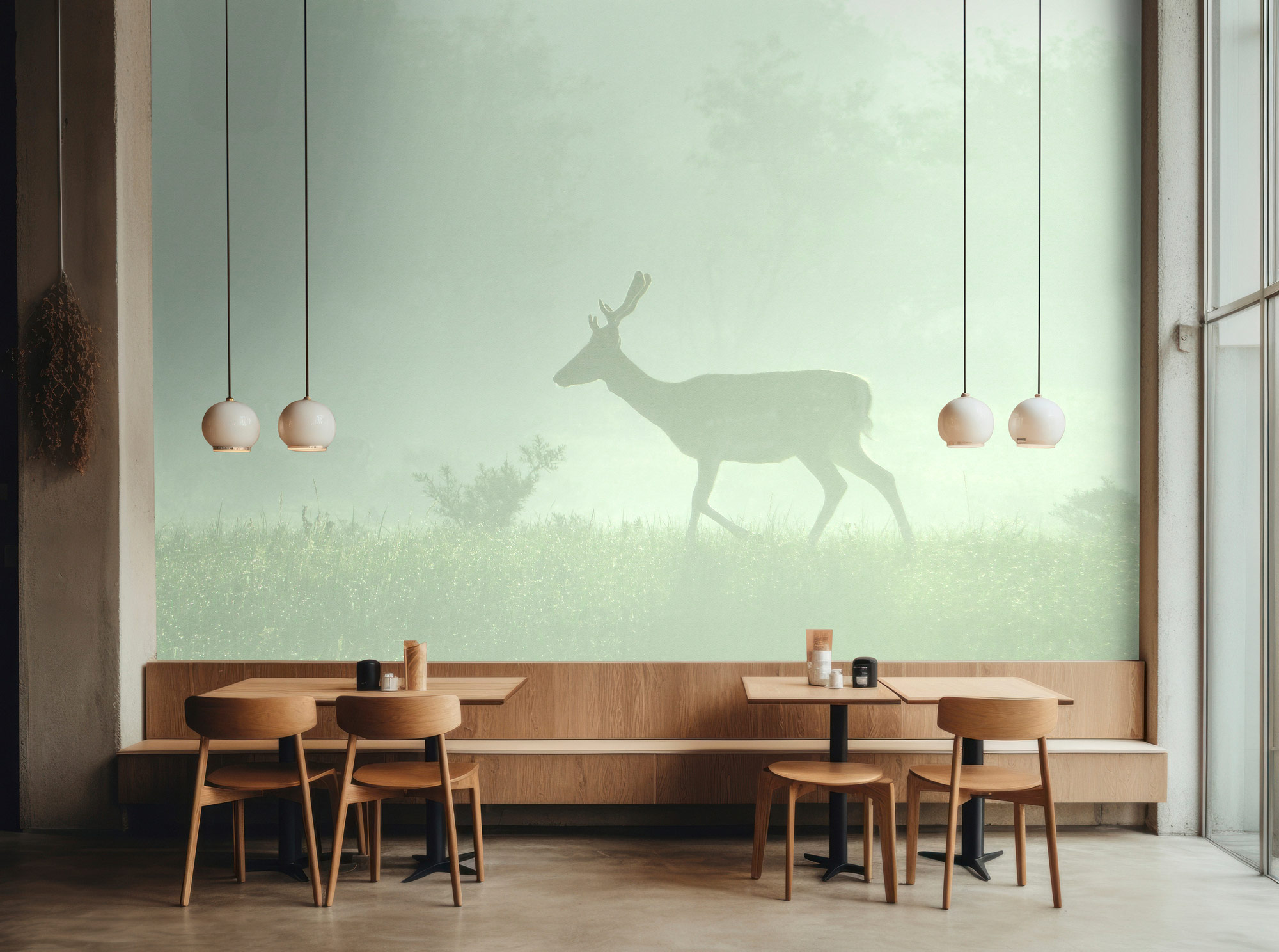 AS Fototapete Walls by Patel 5 Hirsch Grün DD134693