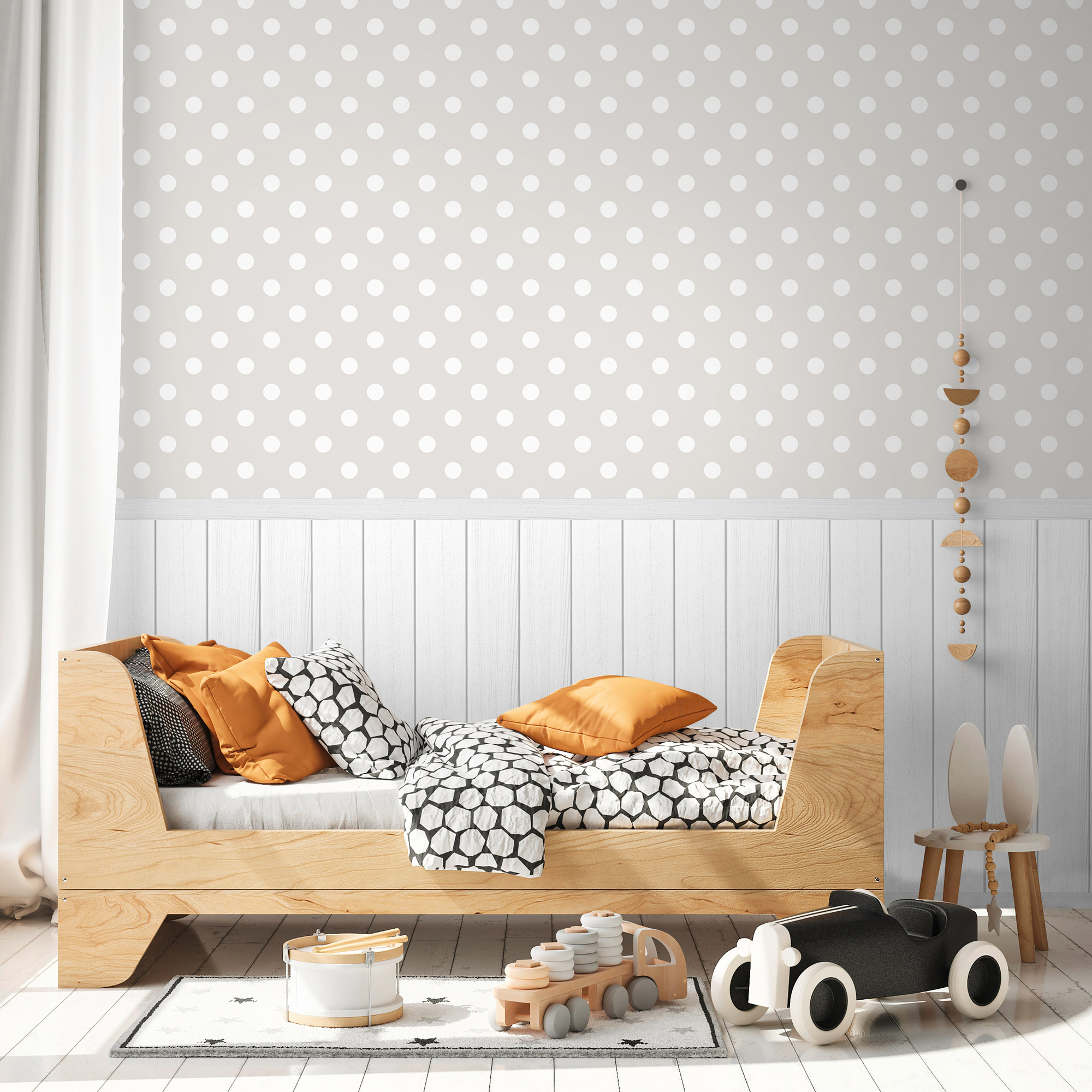 AS Vliestapete Wallpanel grau Punkte 398062