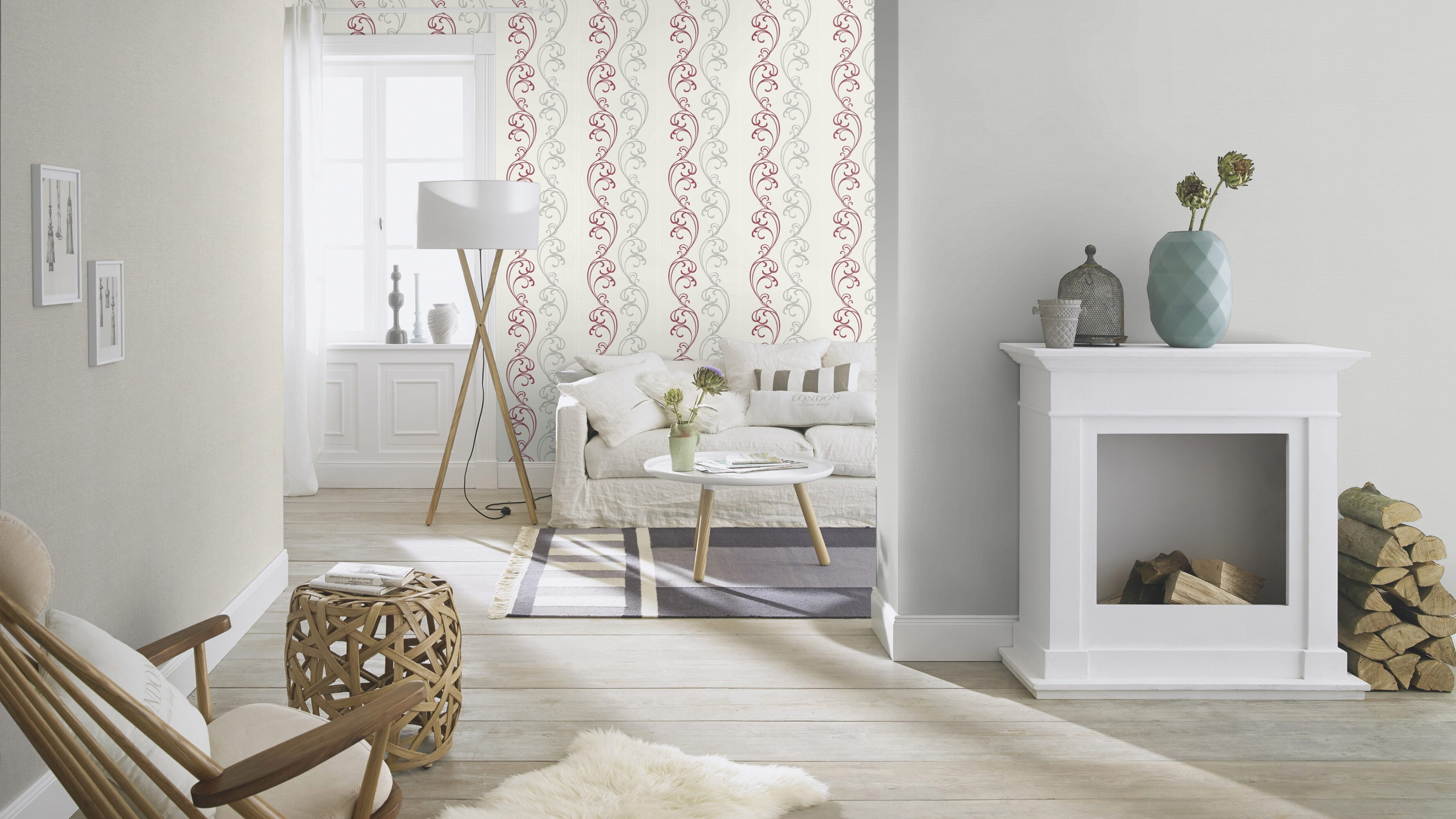 Rasch Vliestapete Deco Style Weiß 732351