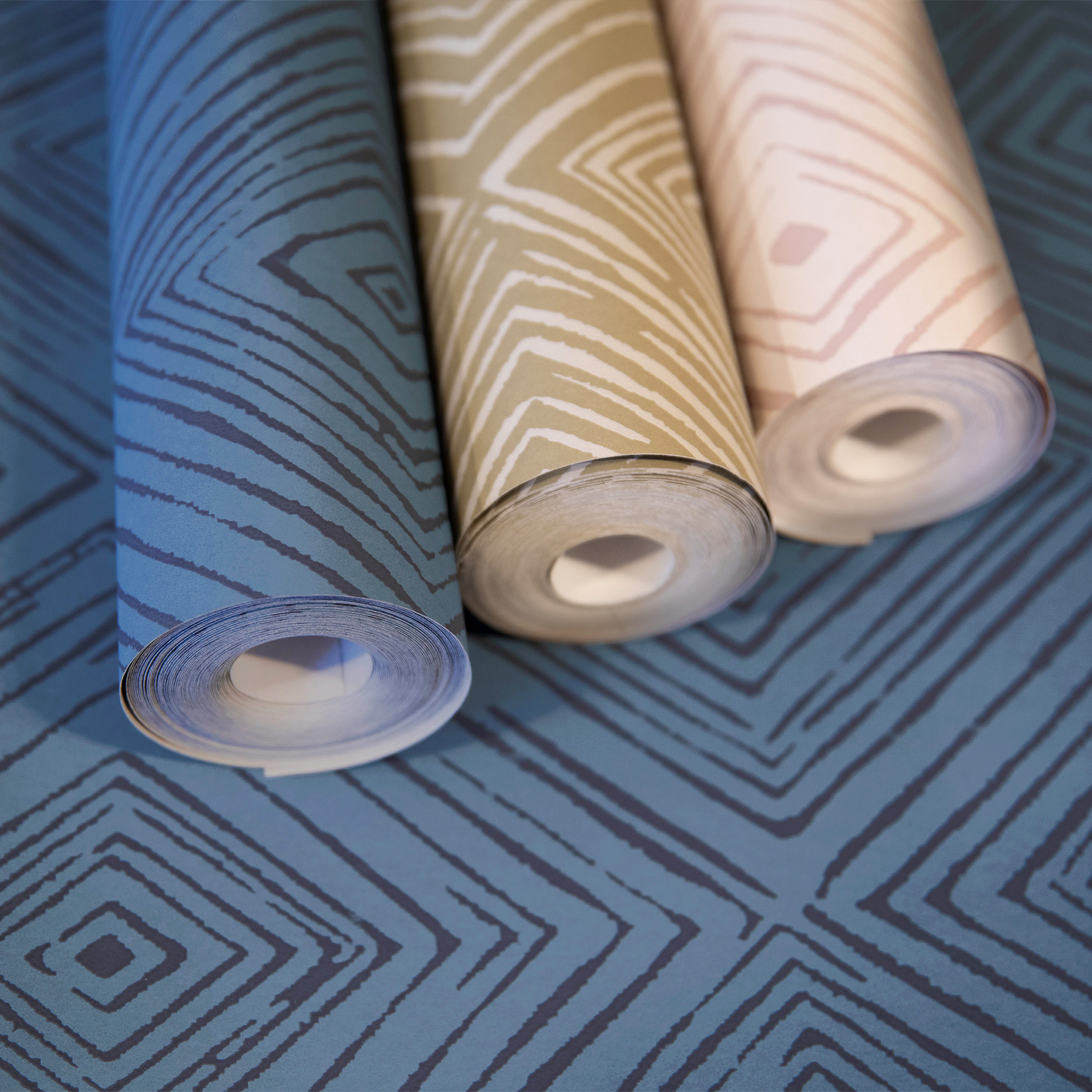 Hohenberger Vliestapete Chalk Diamond Aqua 65516