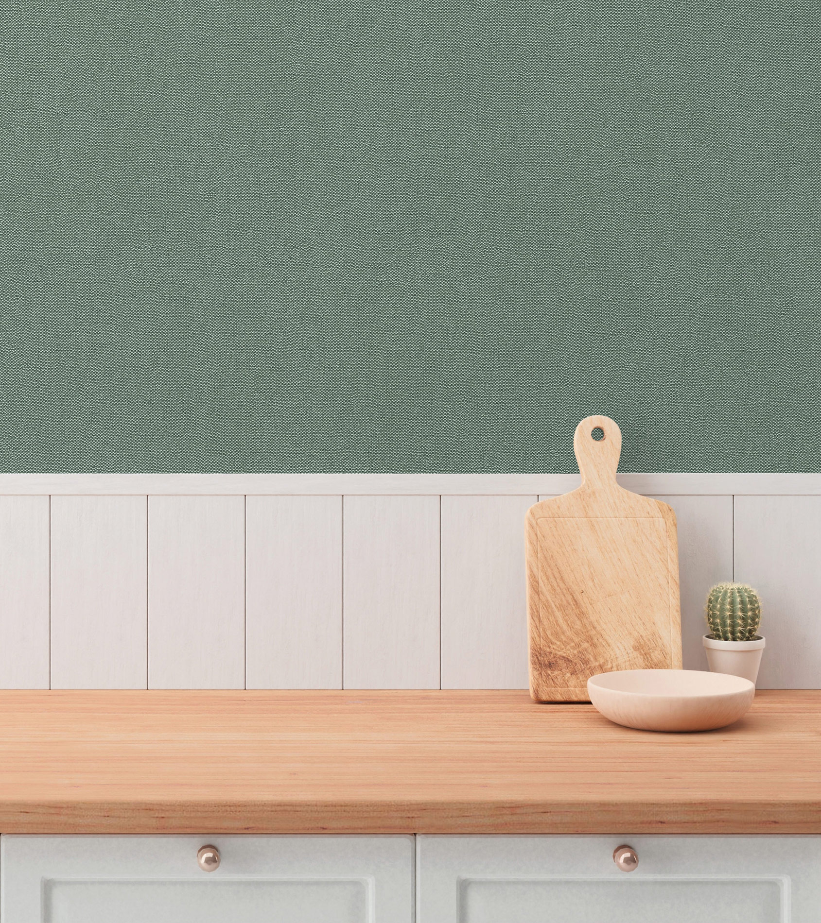 AS Vliestapete Hygge 3 Uni Grün 790974