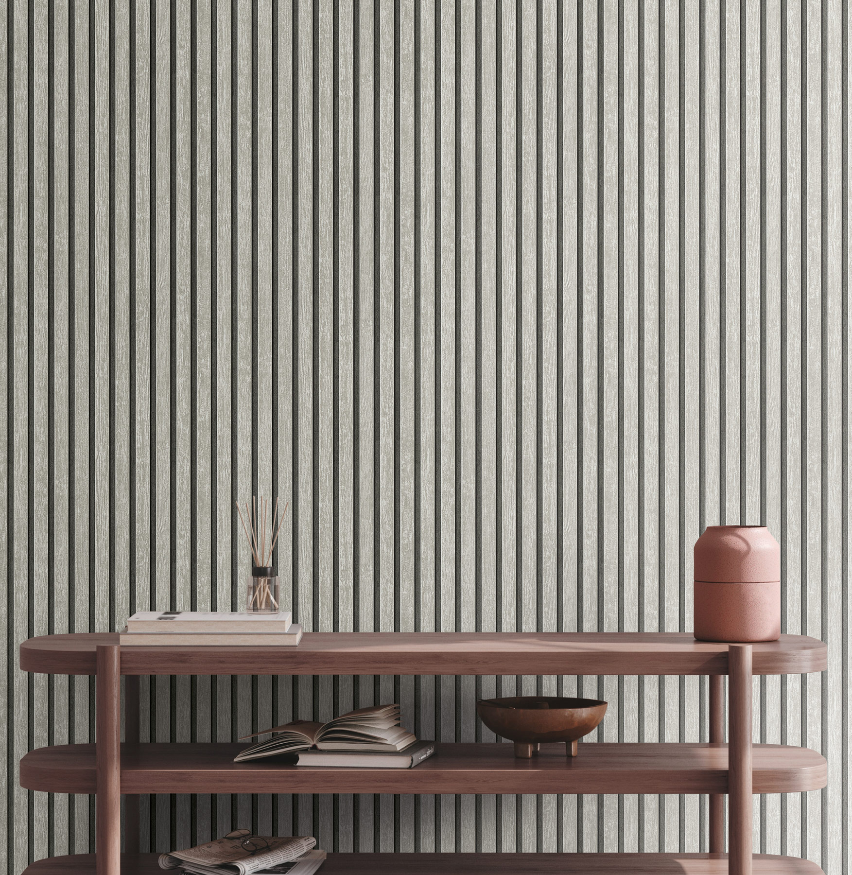 AS Vliestapete Holzpaneele Profi 2024 Hellgrau 790415