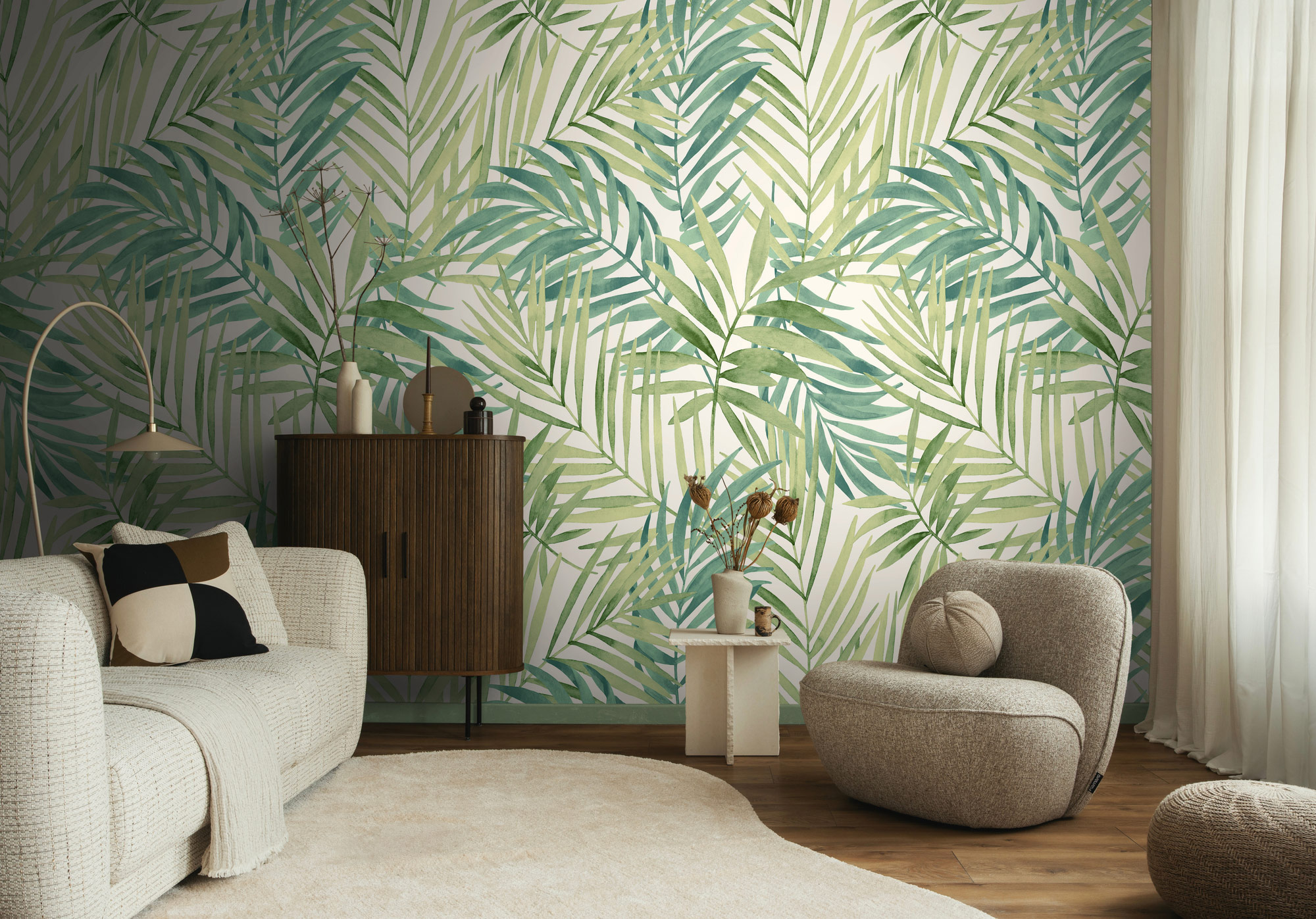 AS Fototapete The Wall 4 Tropisch Grün 388552