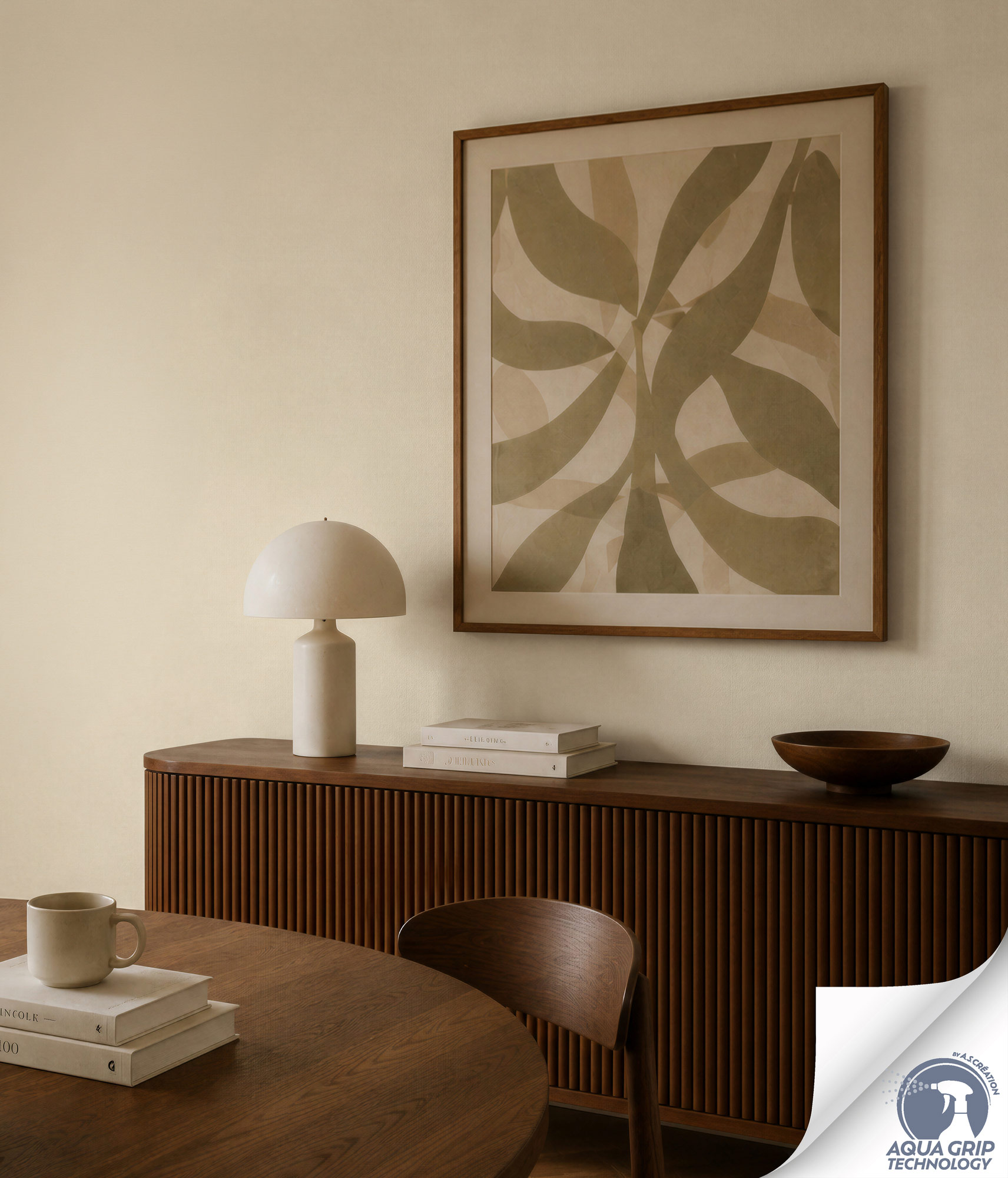 AS Vliestapete Cosiness Designdrop 2 Uni Creme 785751
