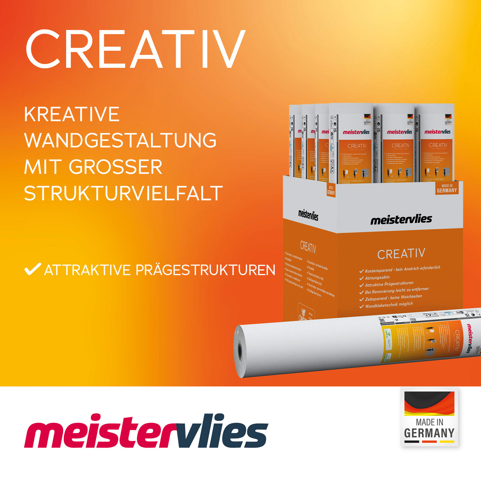 AS Vliestapete Meistervlies 8 überstreichbar 316011