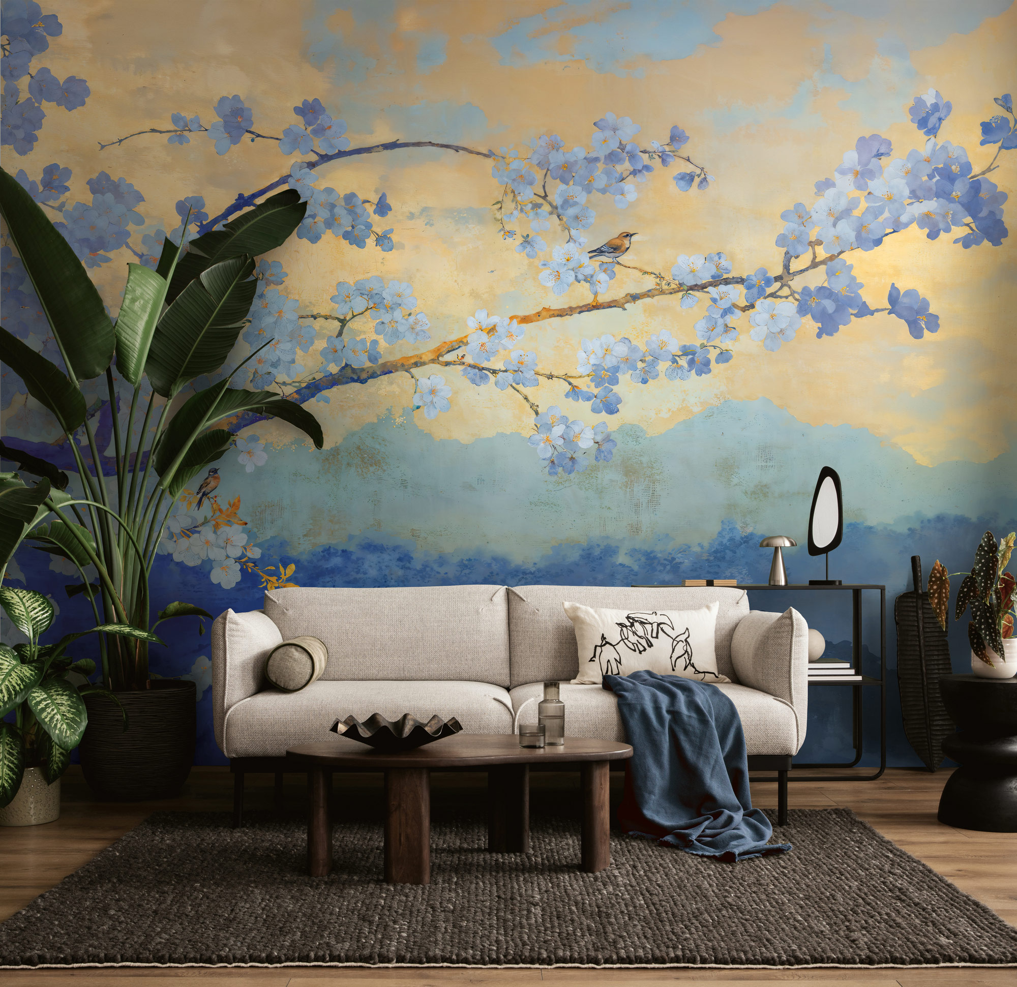 AS Fototapete The Wall 4 Berge Blau 792222