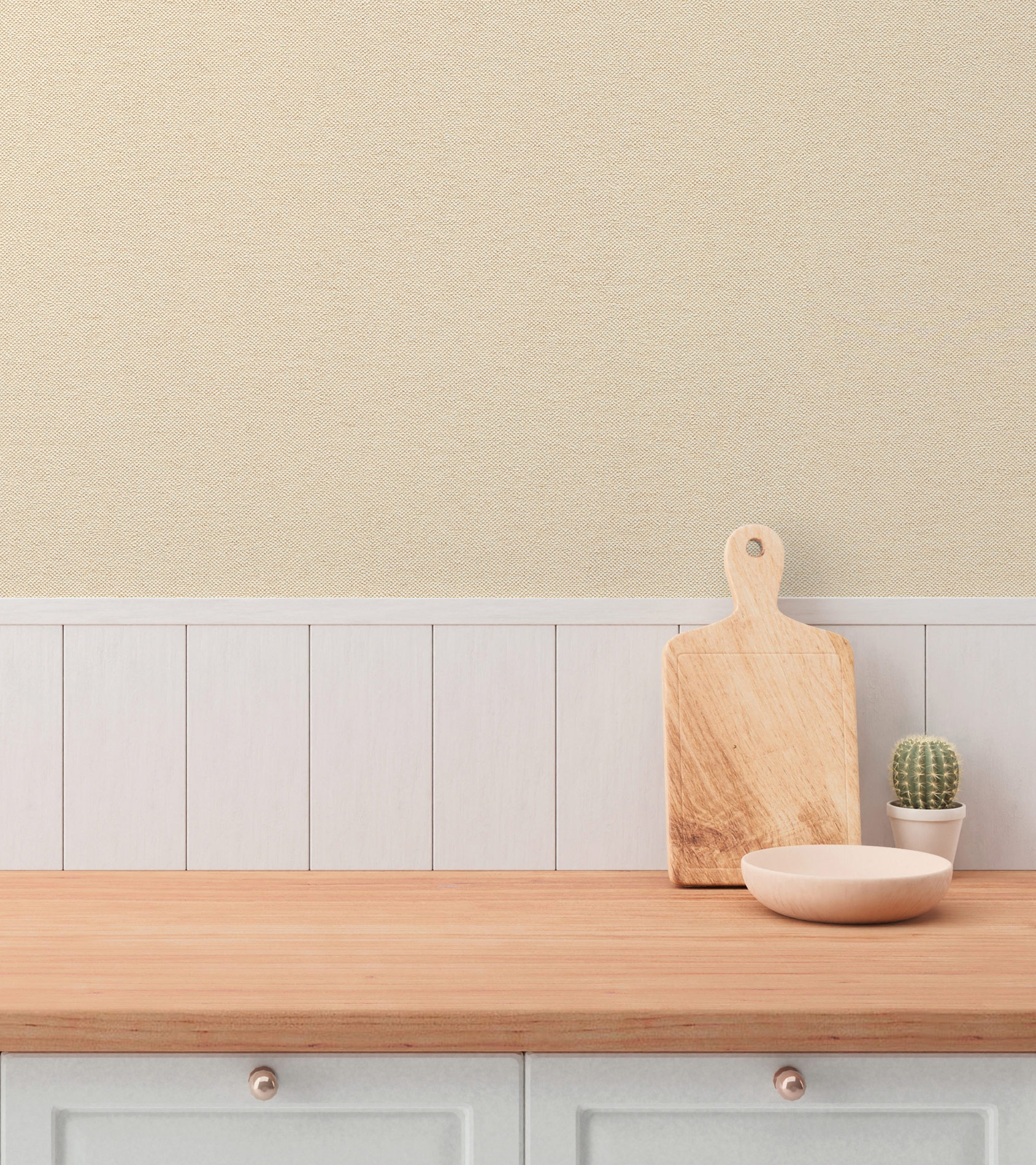 AS Vliestapete Hygge 3 Uni Creme 790993